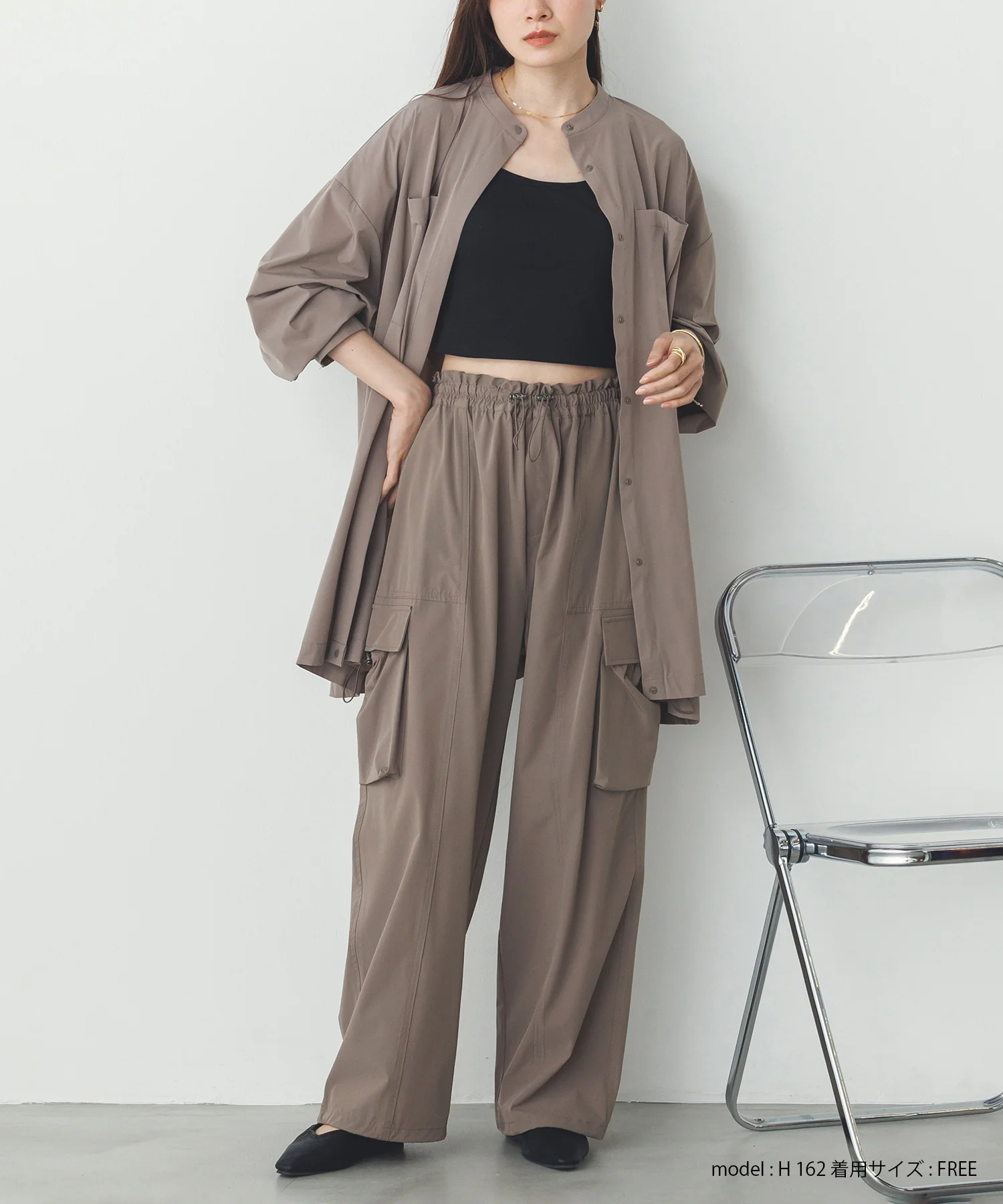 【新色追加】【接触冷感】2WAY カシュクールシャツ