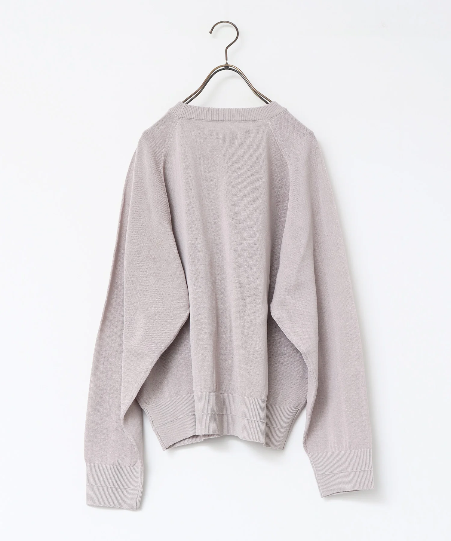 ペーパーライクシアー ロゴプリントニット