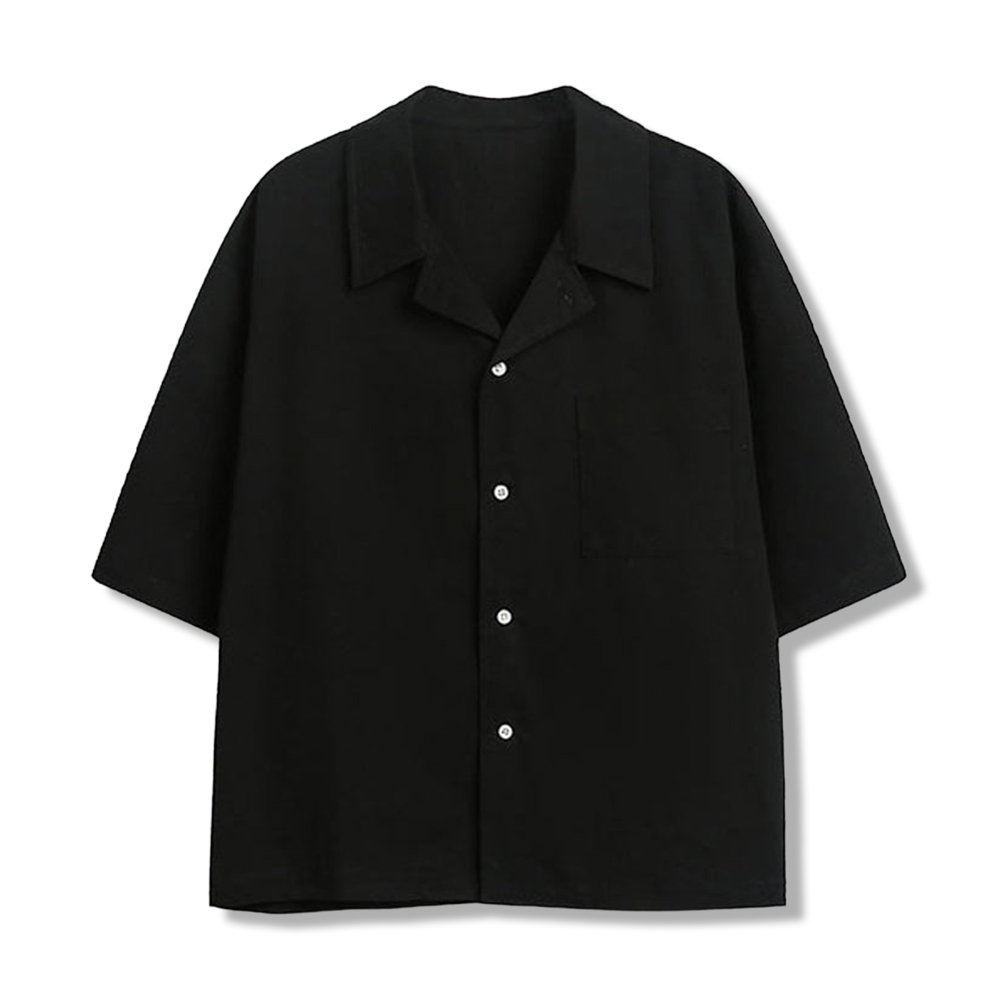 コットンオープンカラーシャツ　3色展開