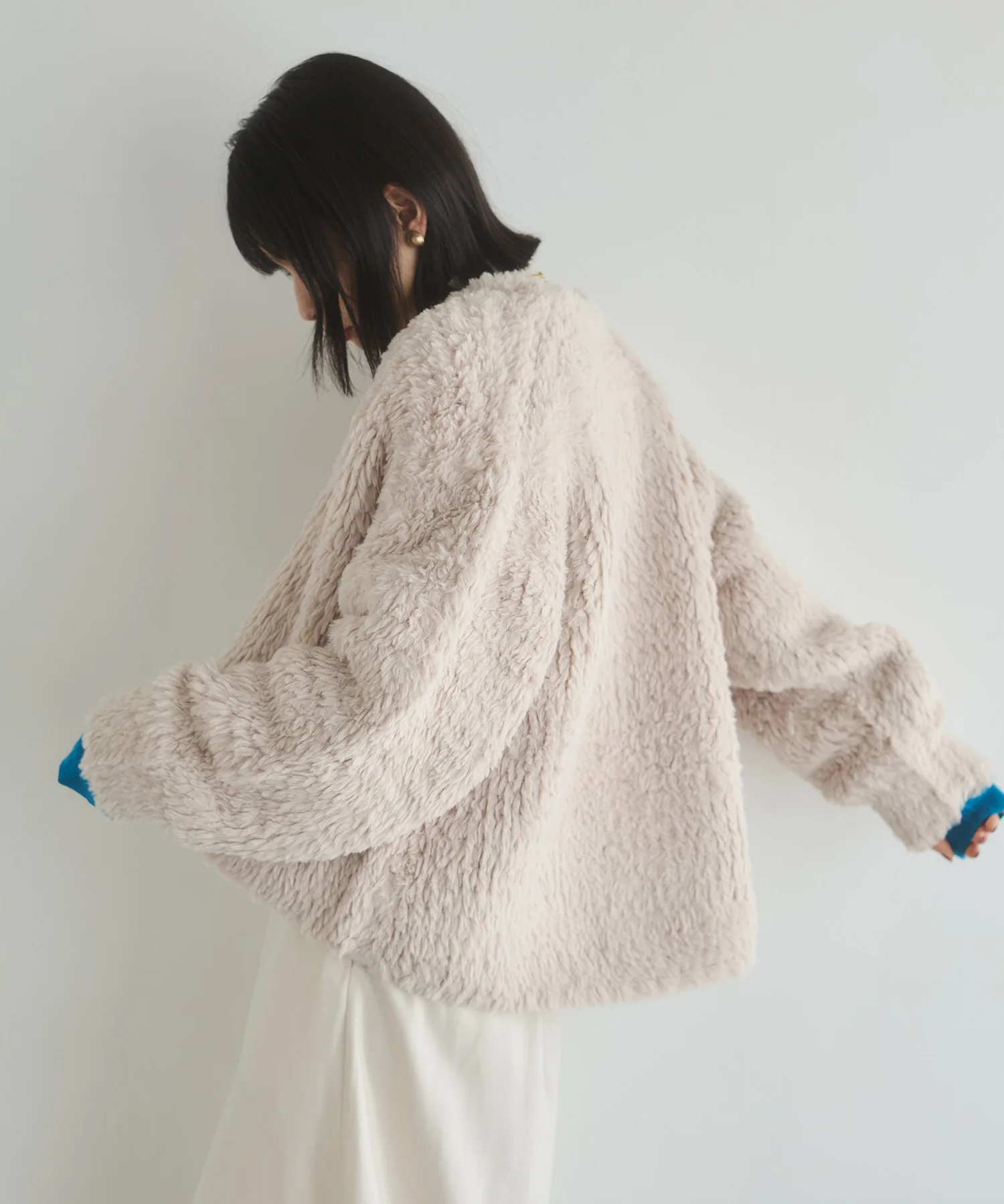 ファー ニットコート