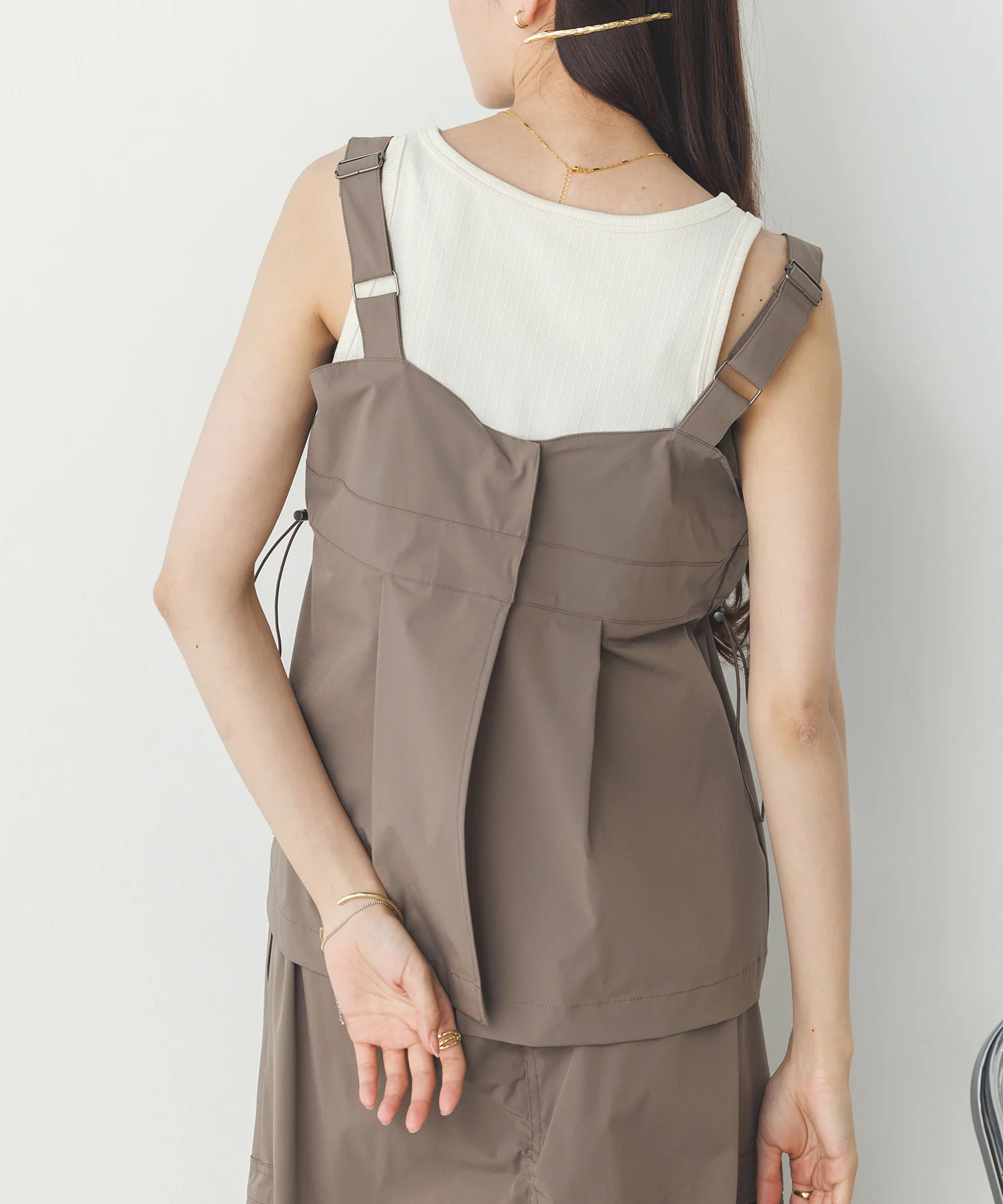 【接触冷感】2WAY バックドロストビスチェ