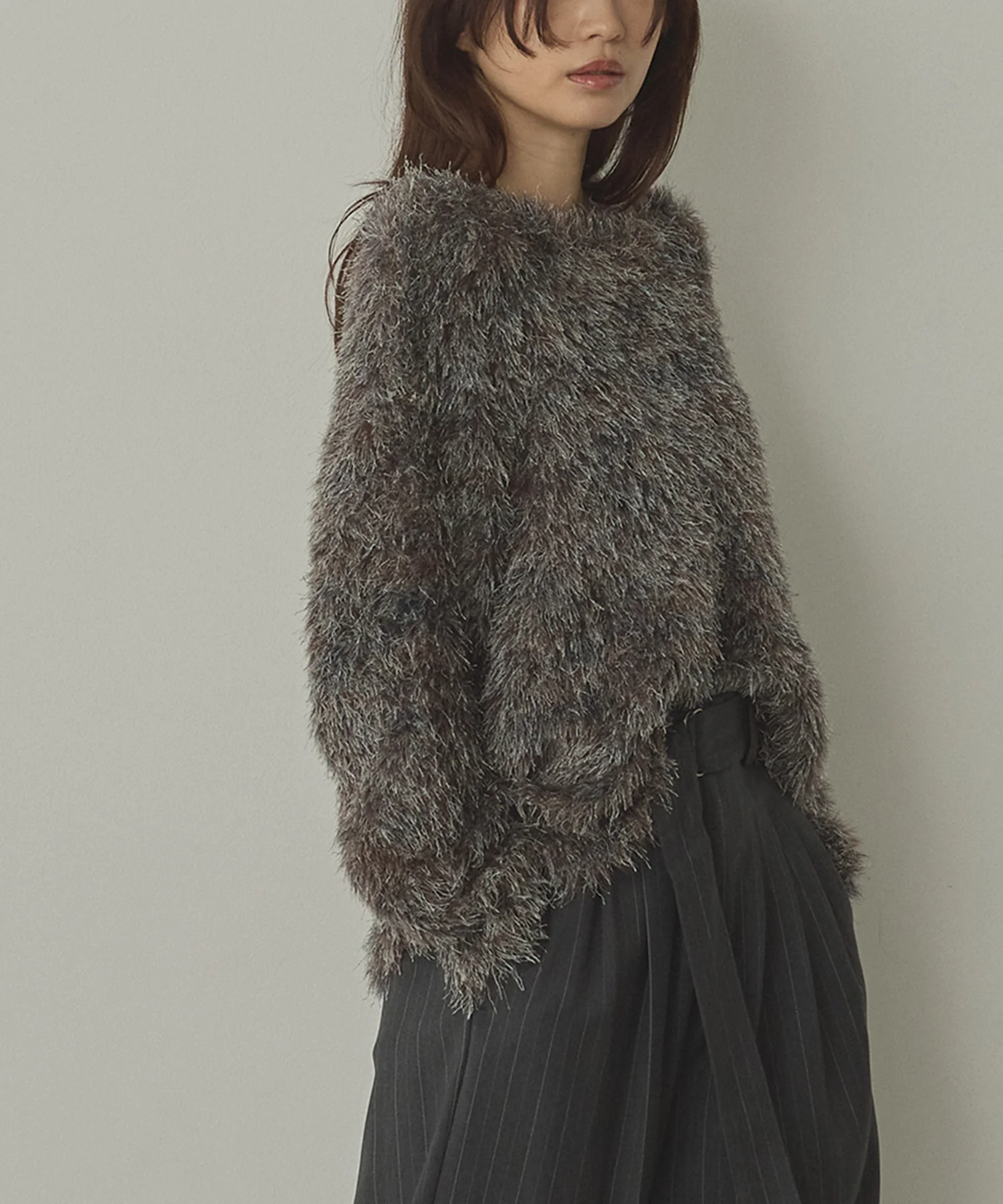 ミックス シャギーニット