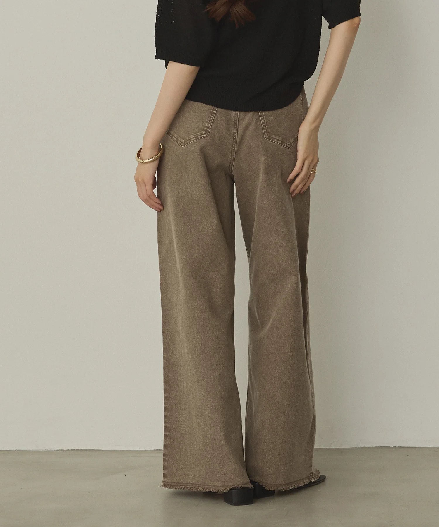 ツイル/デニム ワイドパンツ