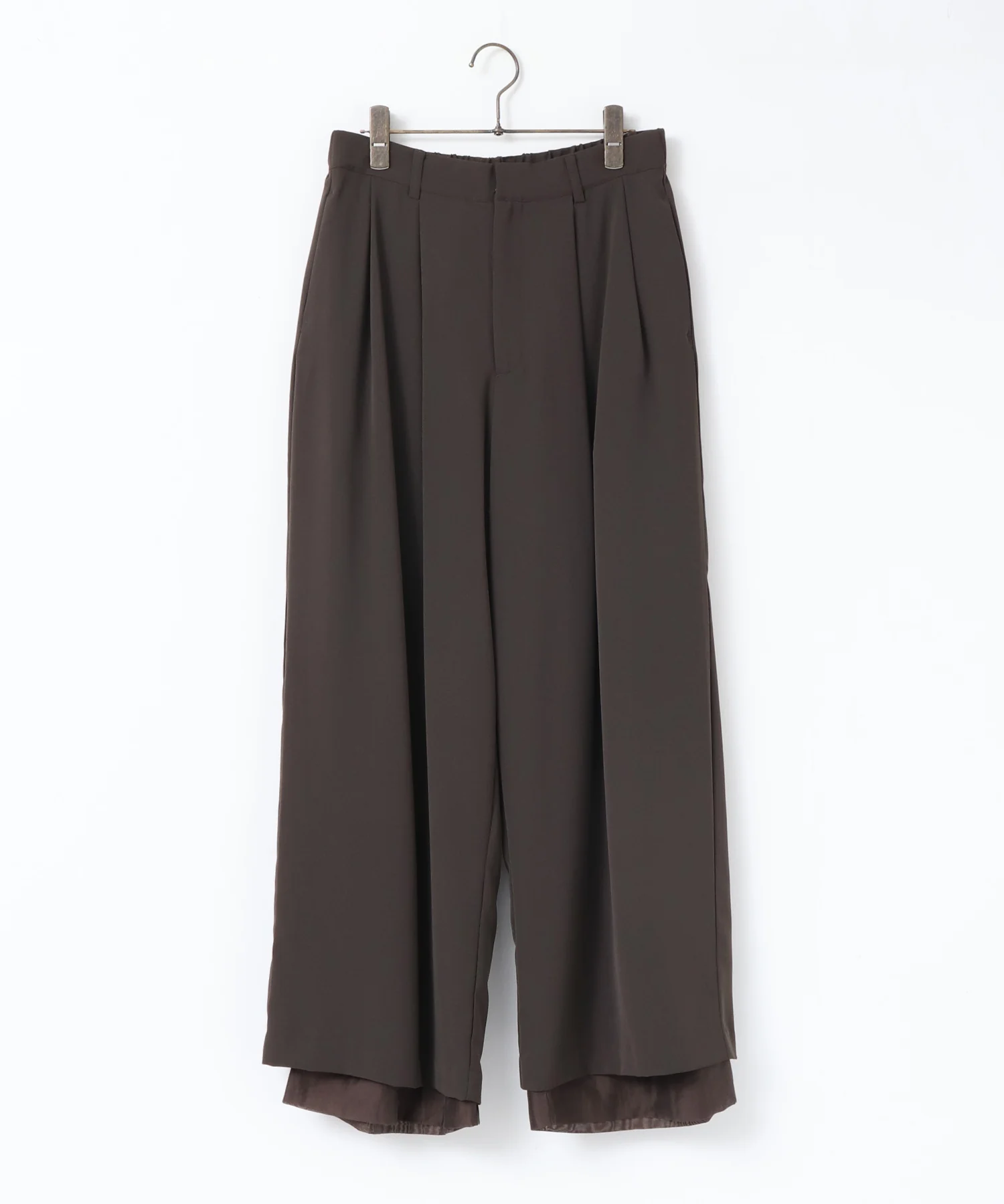 ポリツイル シアーワイドストレートパンツ