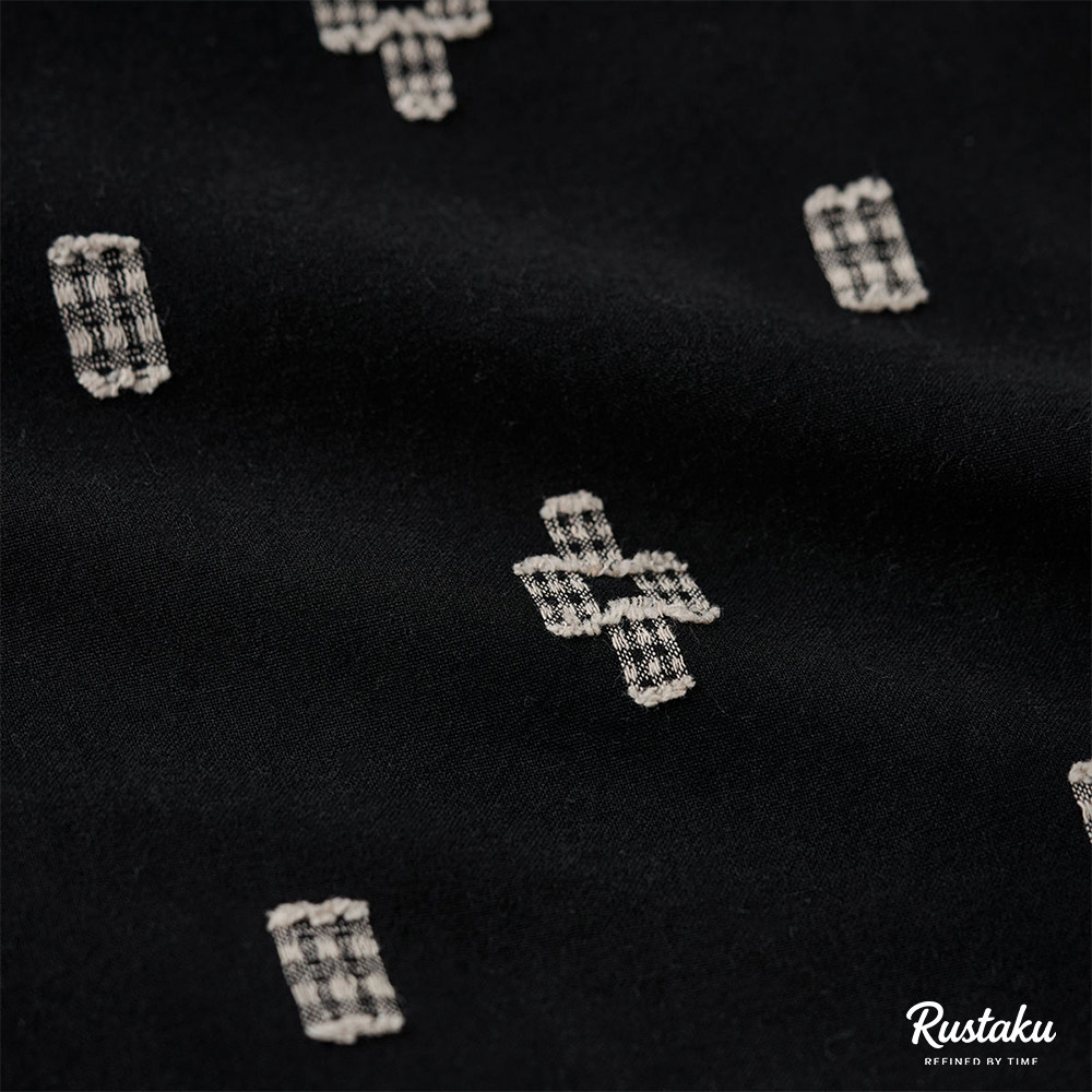 アメカジネイティブ柄刺繍ジャカード半袖シャツ