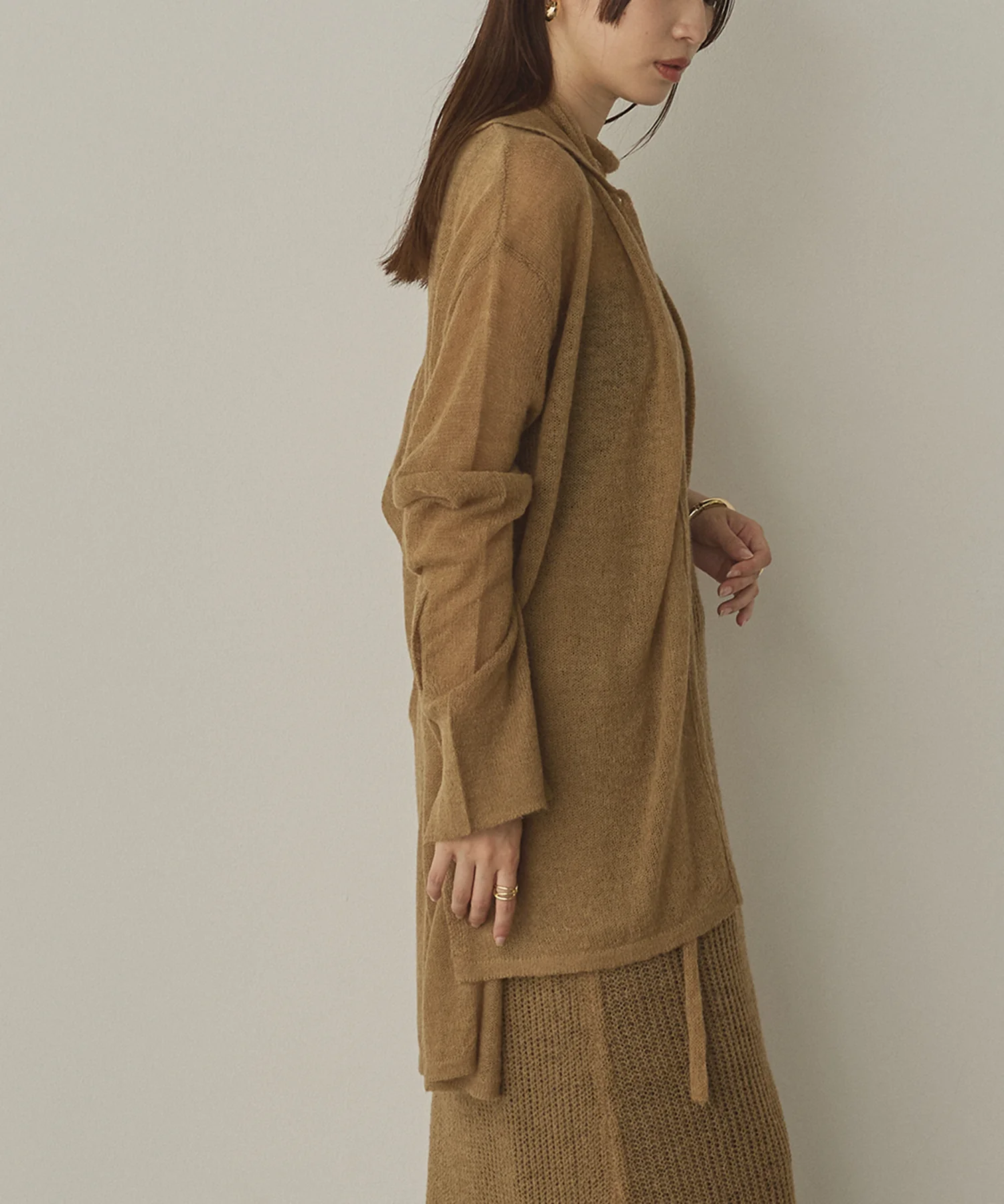 アルパカニット シアーシャツ