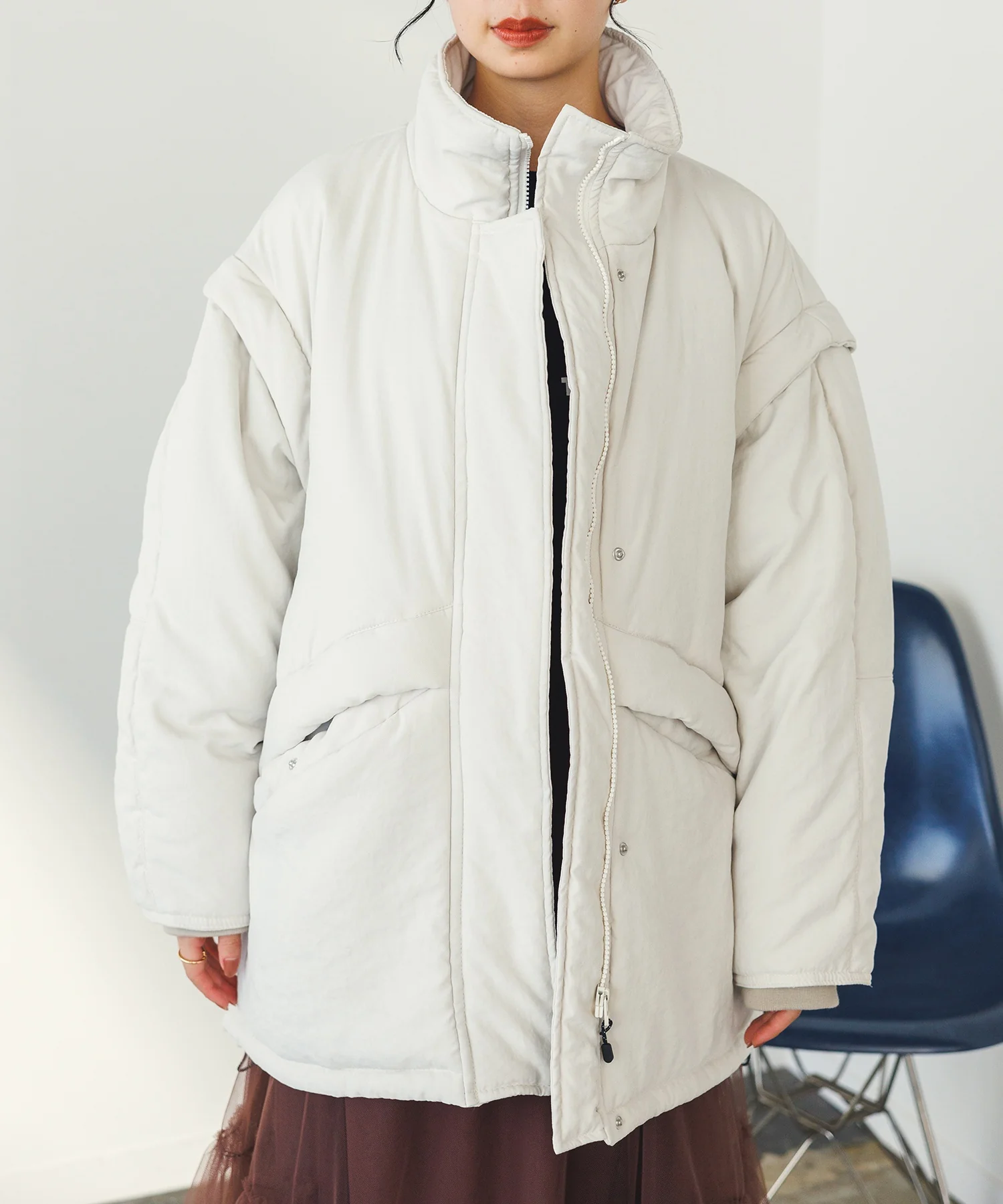 袖取り外しモッズコート