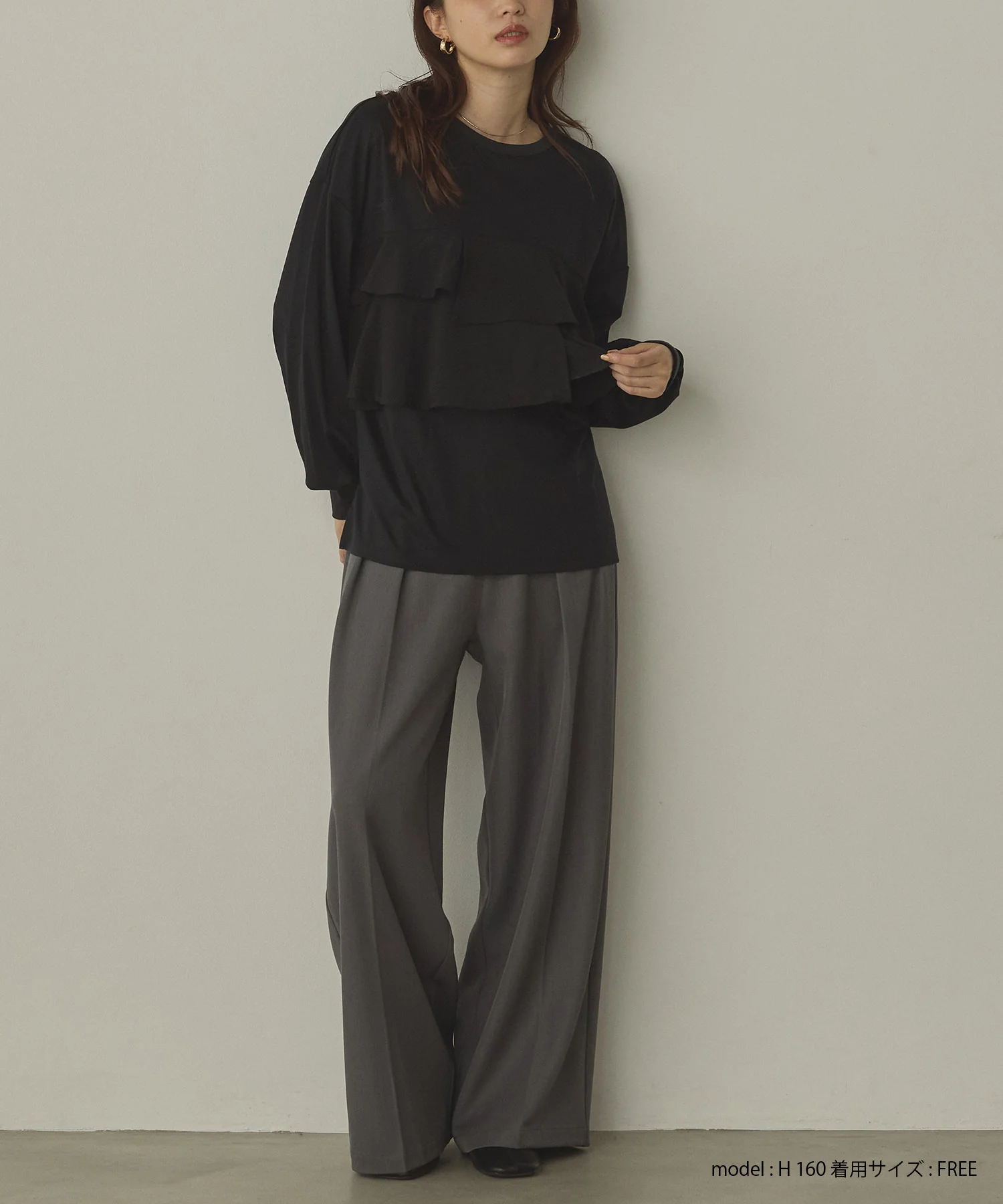 ポリツイル タックパンツ