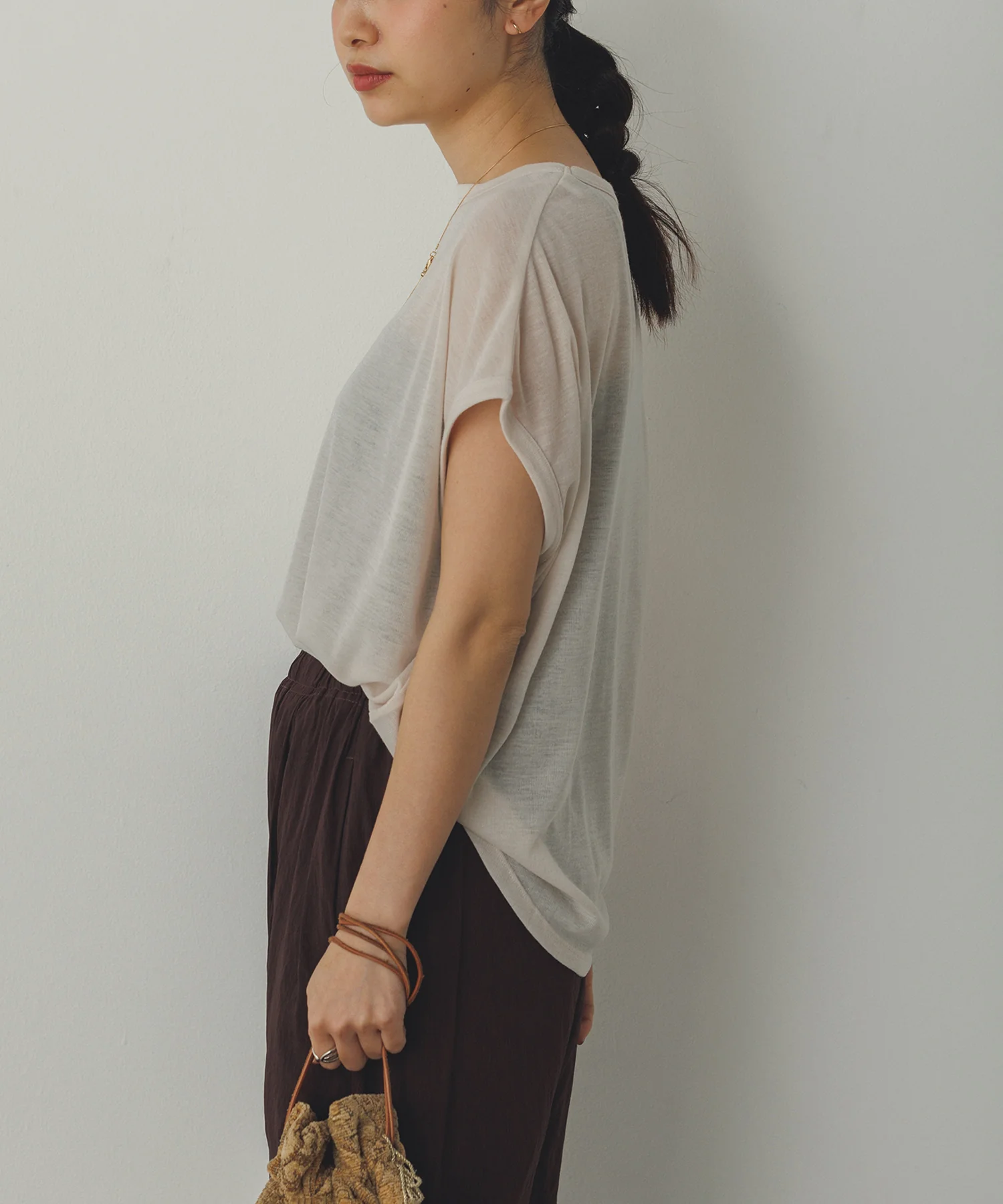 オーバーフレンチ シアーTシャツ