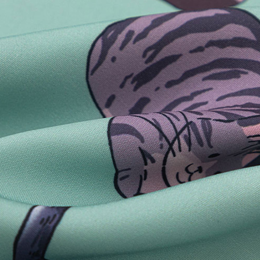 「猫図鑑」 総柄半袖シャツ