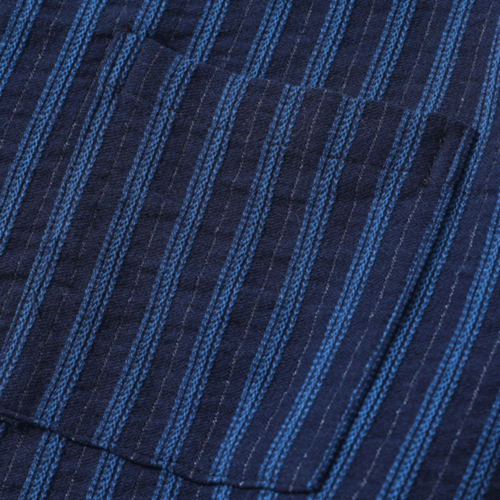 和風ストライプキューバ シャツ 半袖 