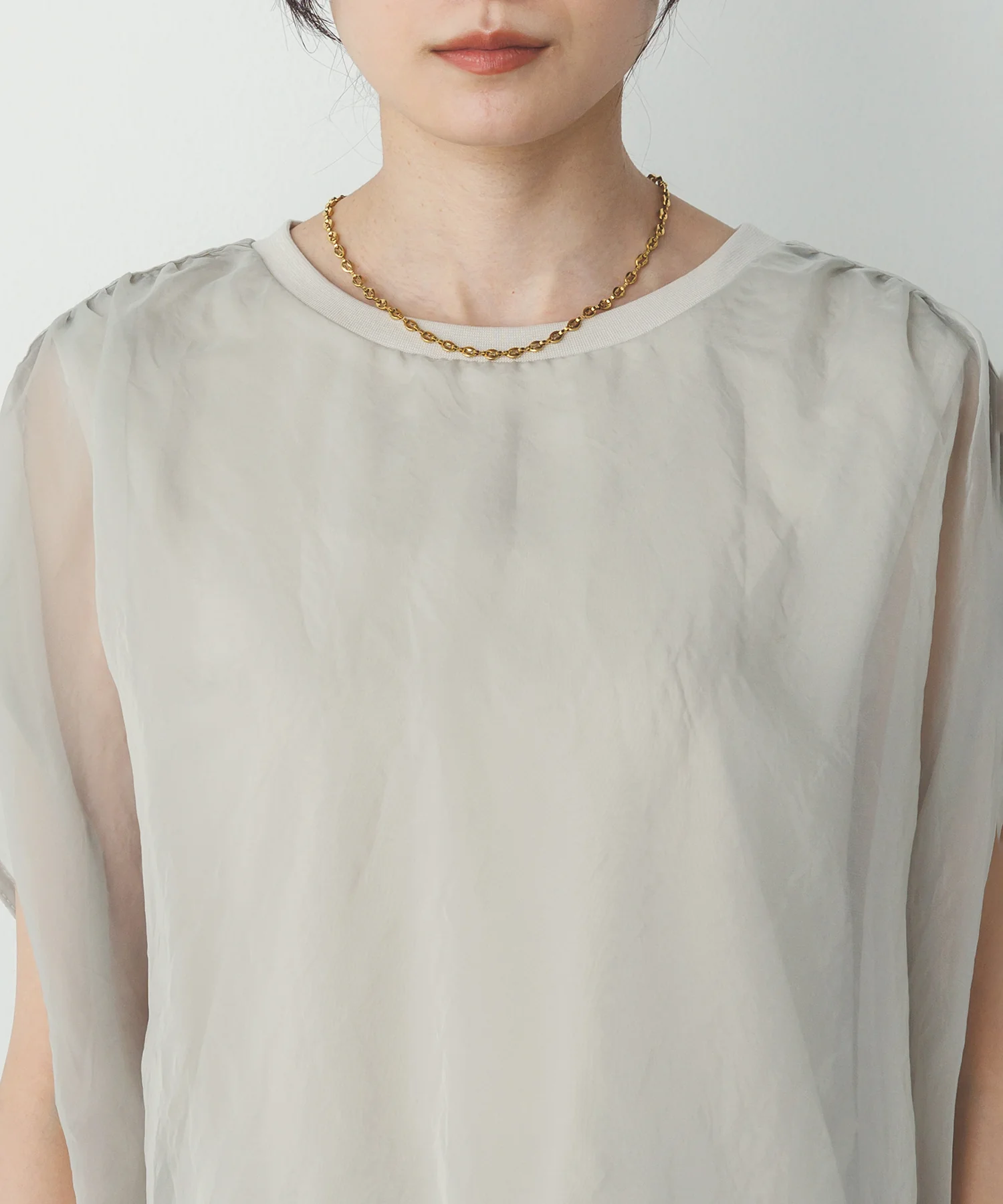 ニュアンス シアーレイヤードトップス