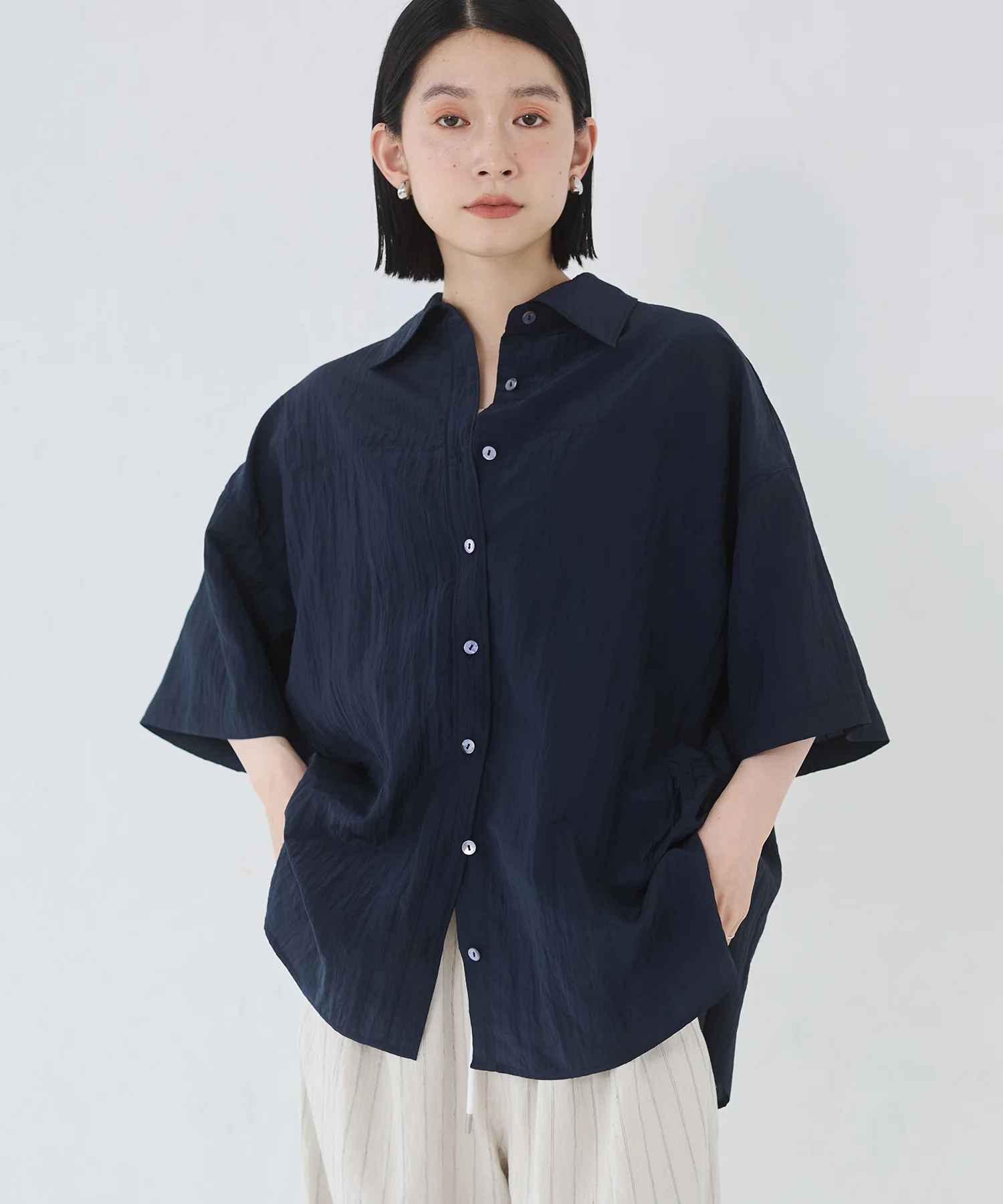 ワッシャー加工 2WAYシャツ