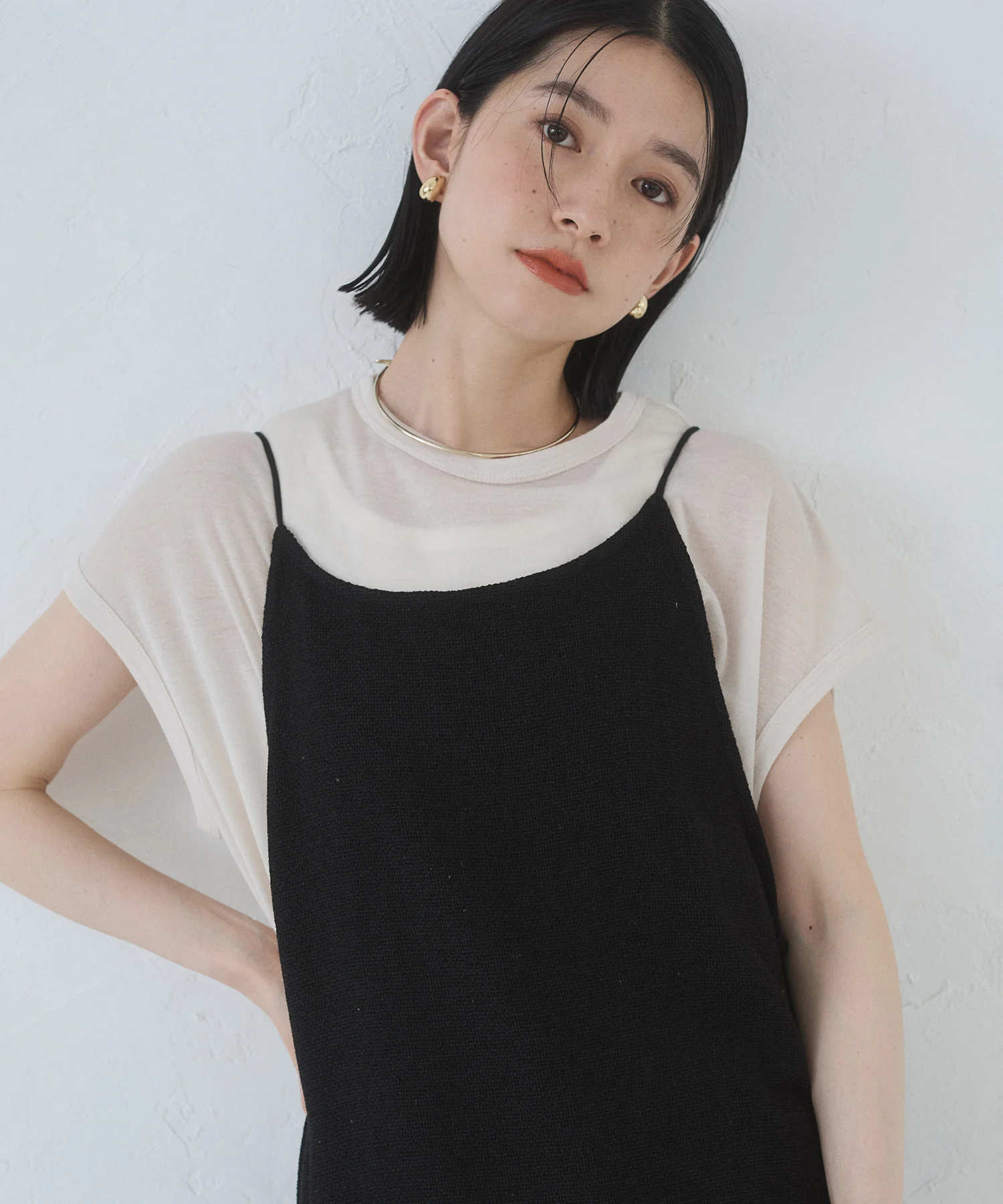 オーバーフレンチ シアーTシャツ