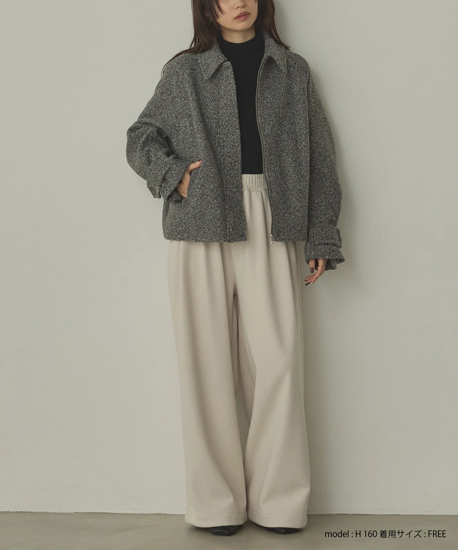 くるくるブークレ ショートブルゾン