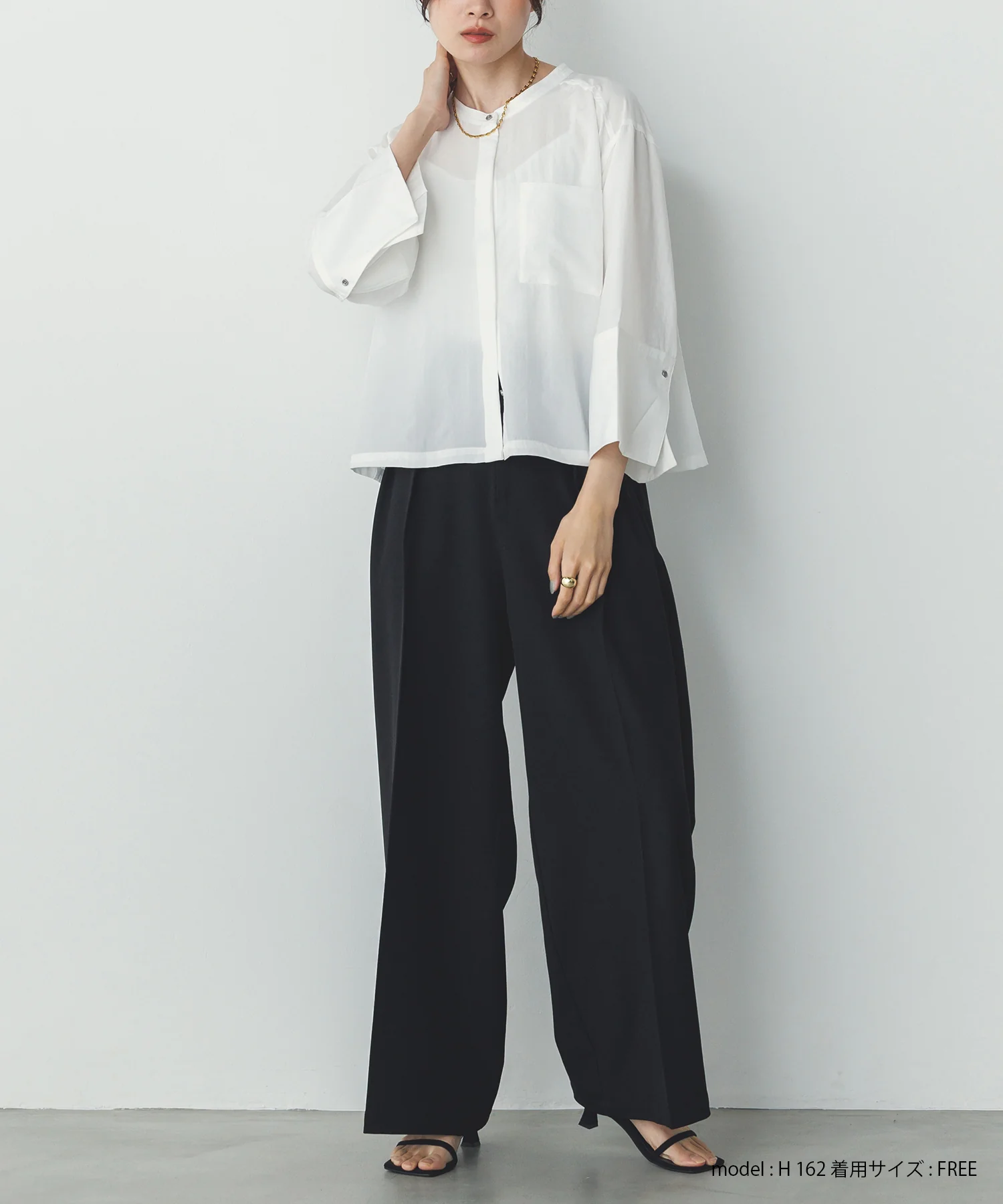 スパンローン カフスポイントシャツ