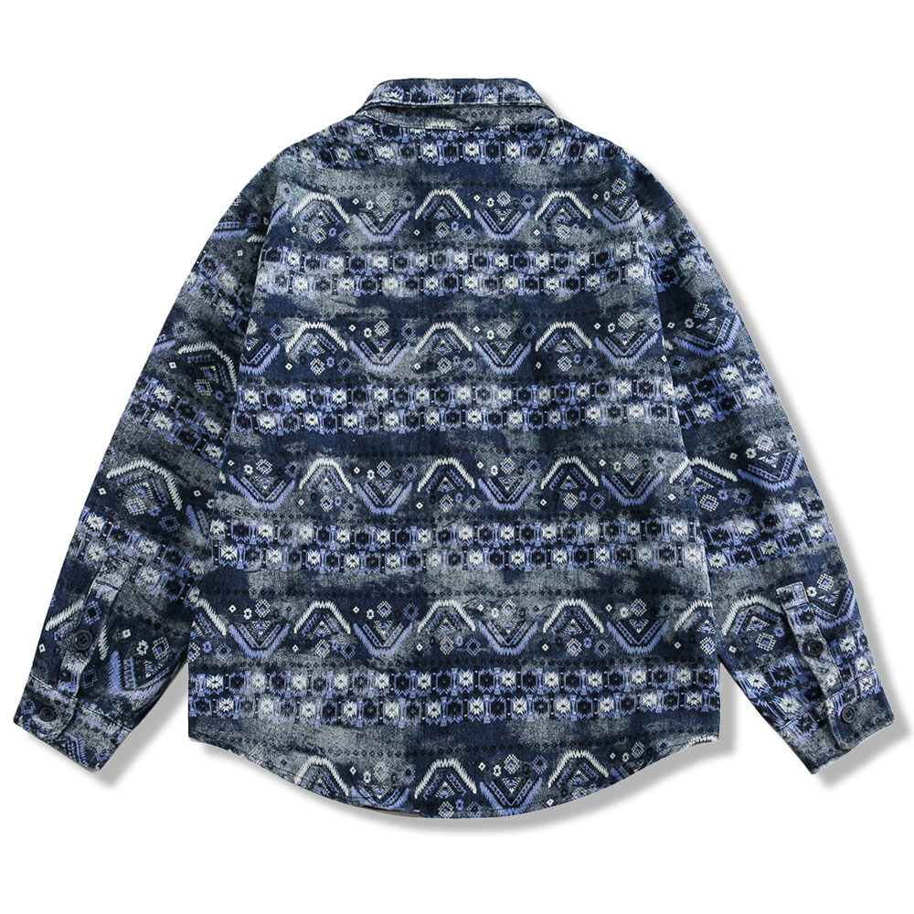 アメカジ　ヴィンテージプリントデニムシャツ