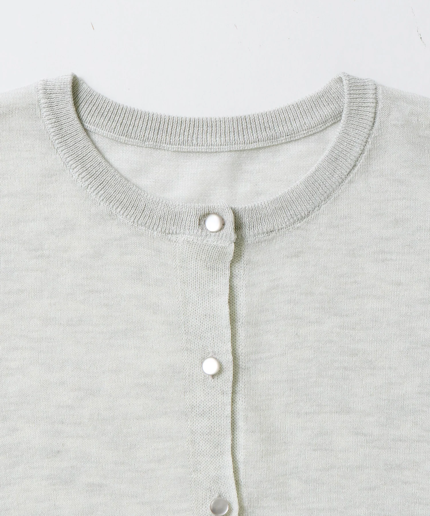 バイカラー シアーニットカーデ