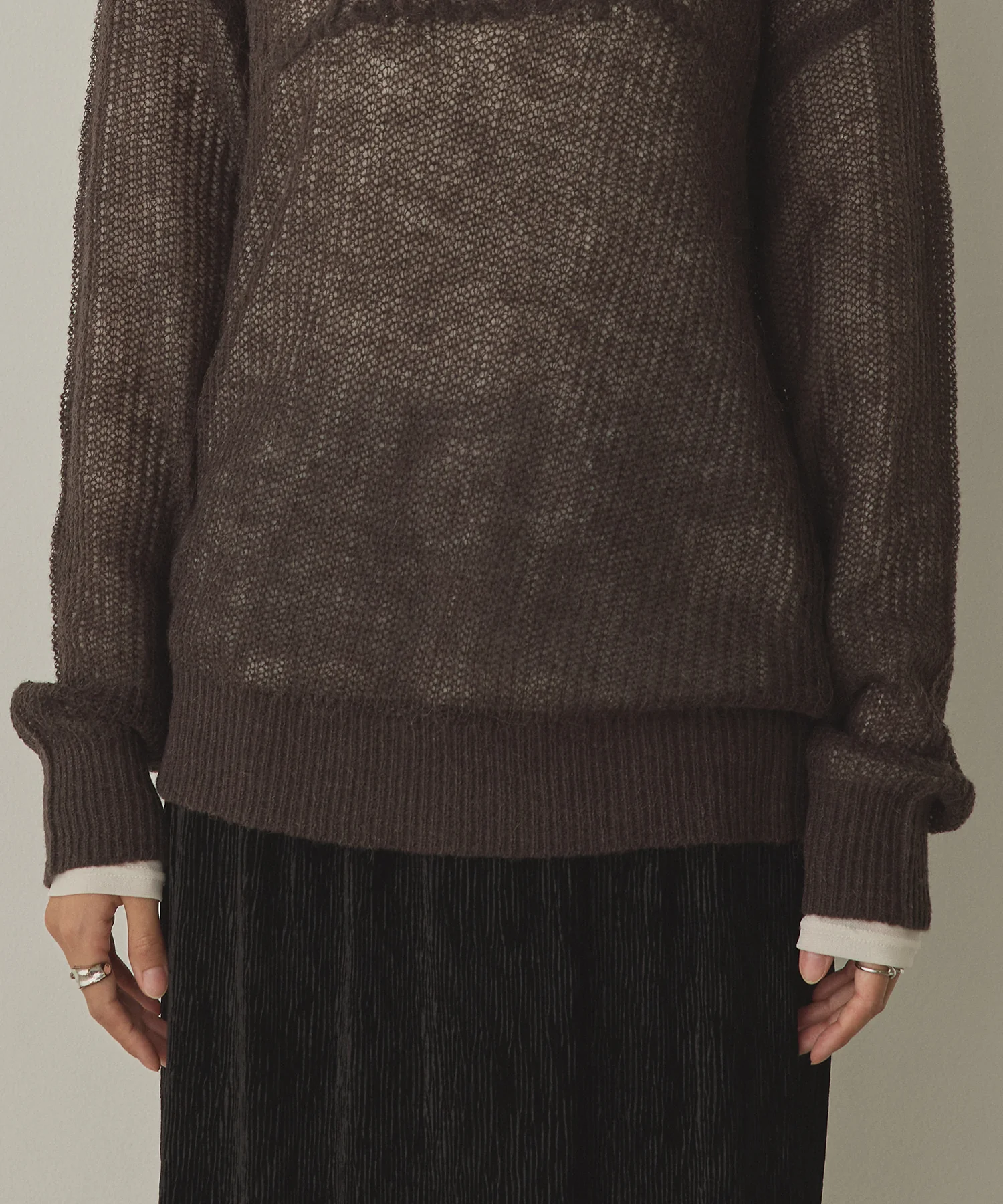 アルパカニット ロゴシアートップス