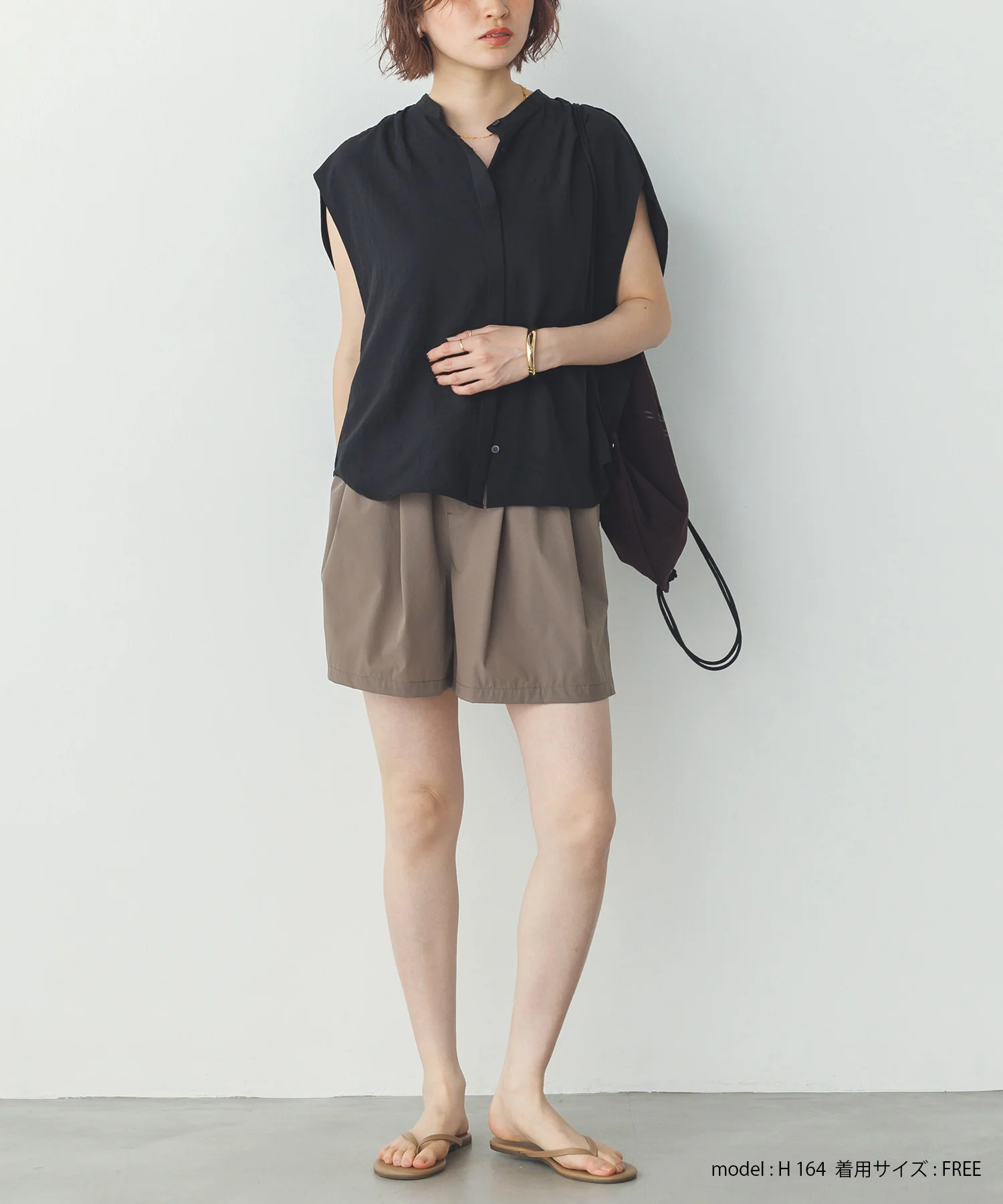 【接触冷感】フリルギャザー ショートパンツ