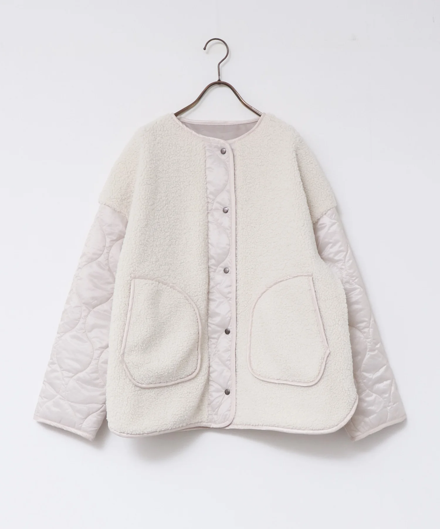 キルティングボアブルゾン