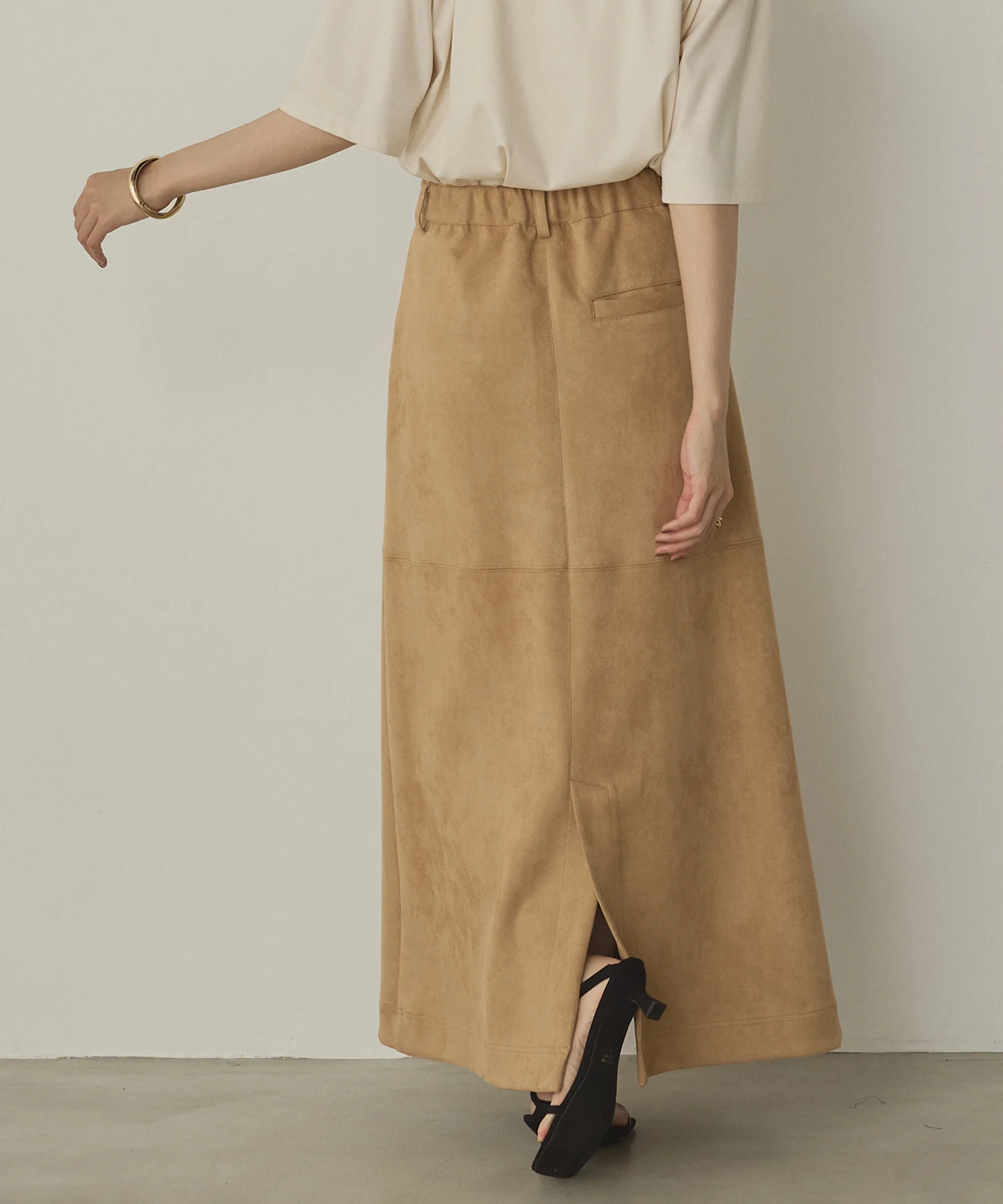 フェイクスウェード ロングスカート