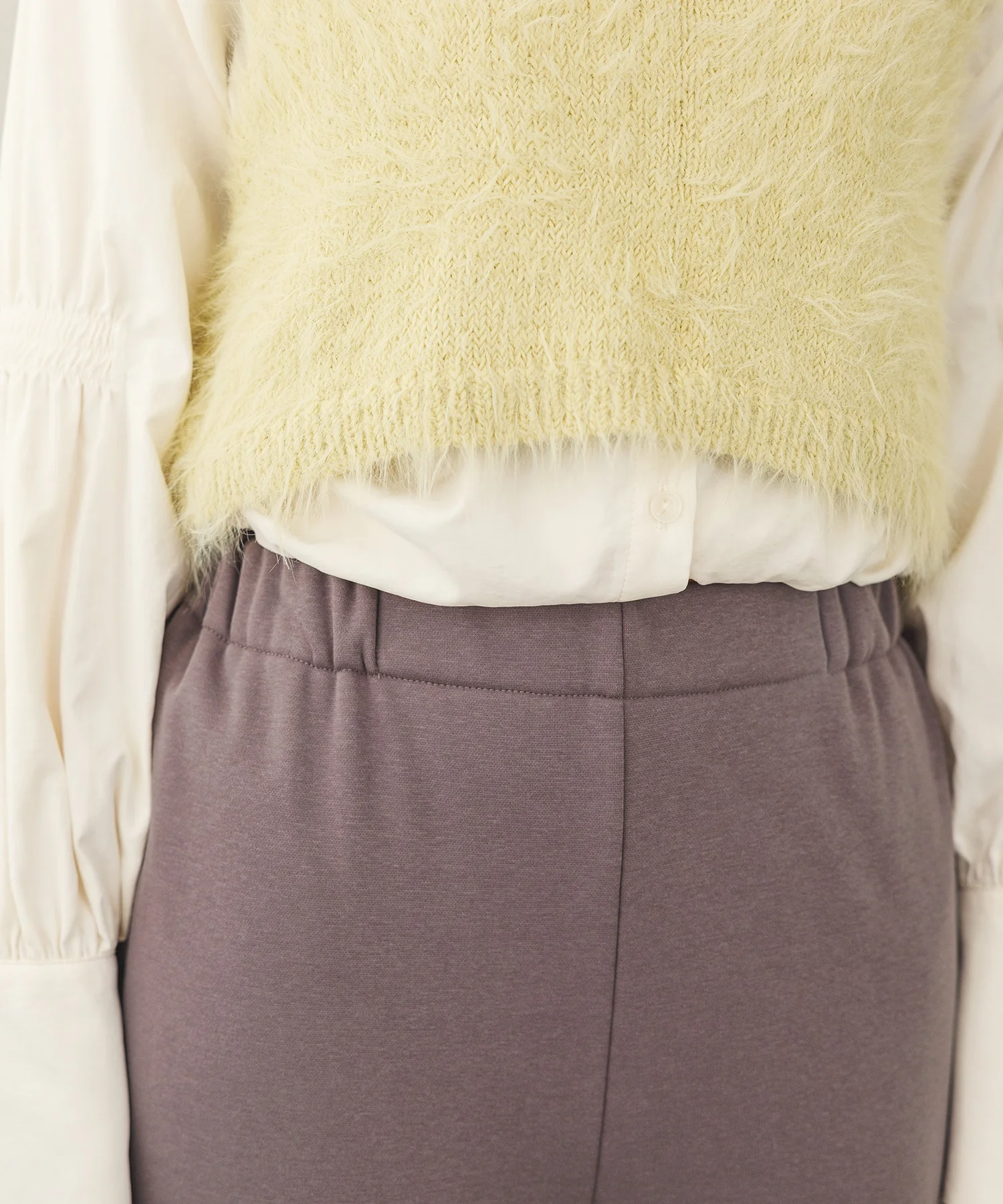 裏シャギーストレートパンツ