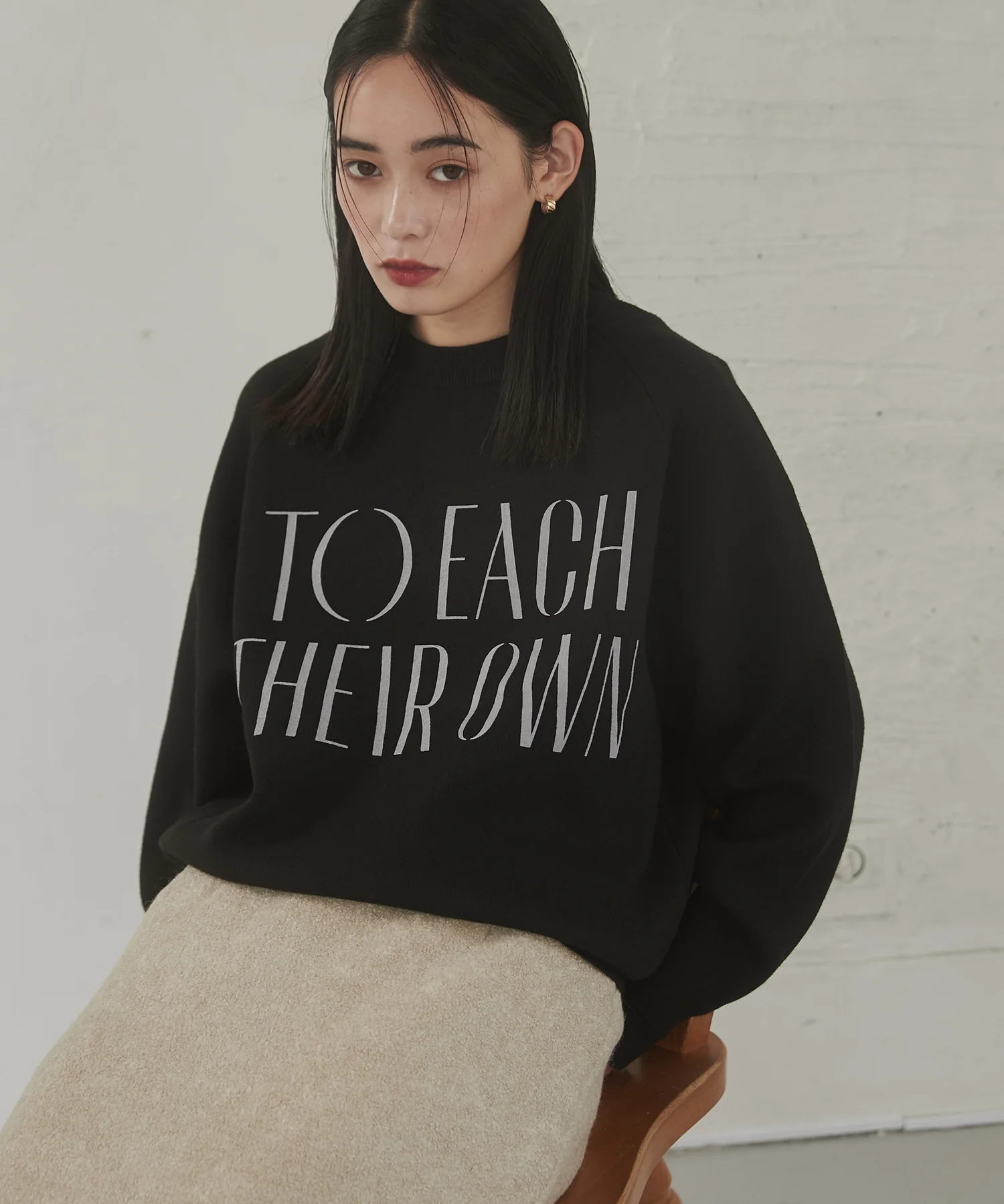 【WEB限定/別注】【新色追加】スウェットライクロゴニット