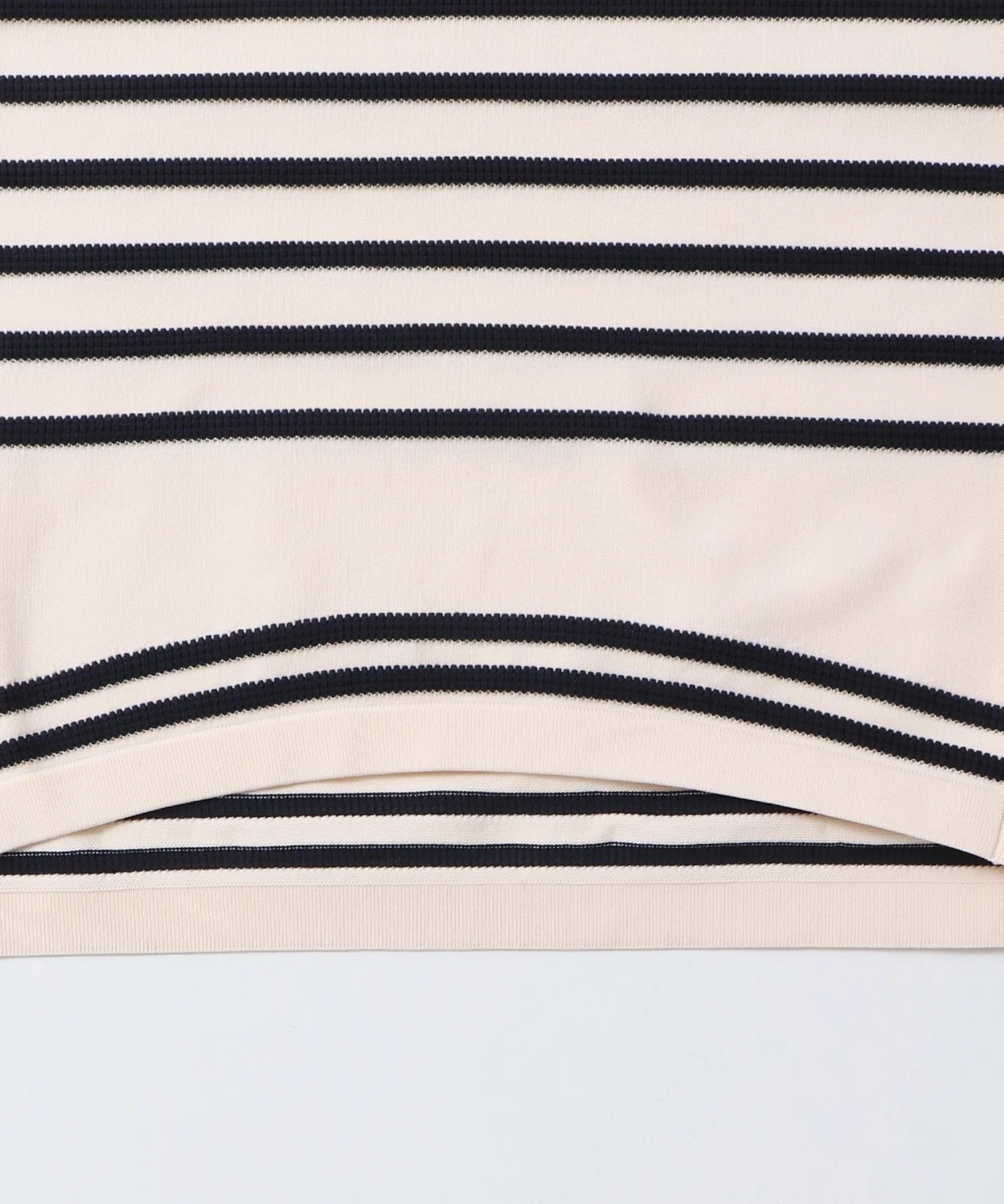 スポンディッシュ 柄編みボーダーニット