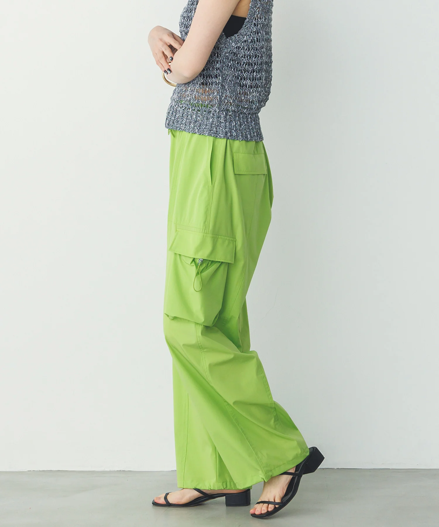 【接触冷感】パラシュートパンツ