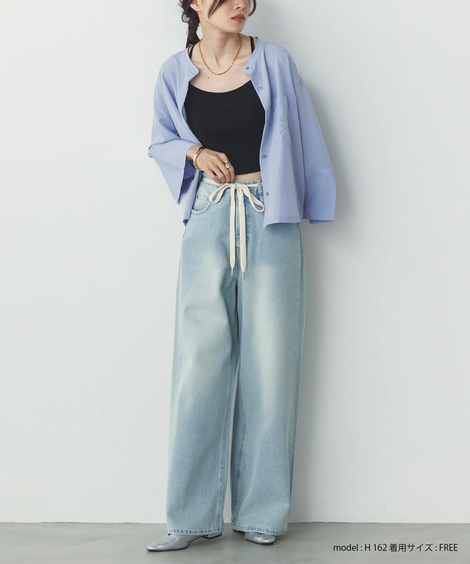 スパンローン カフスポイントシャツ