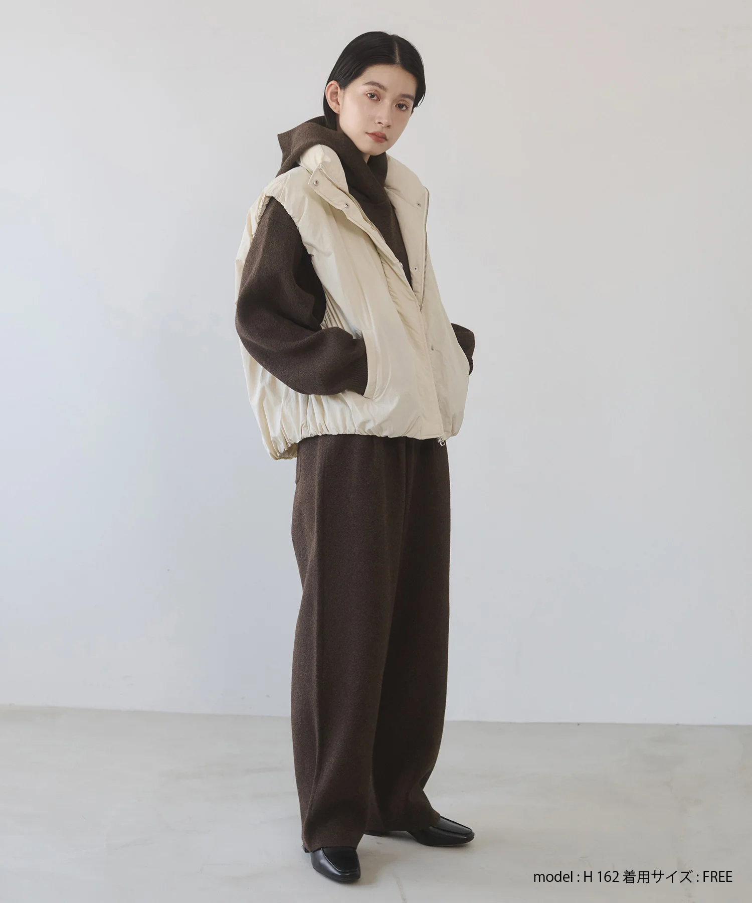 ニット フードパーカー