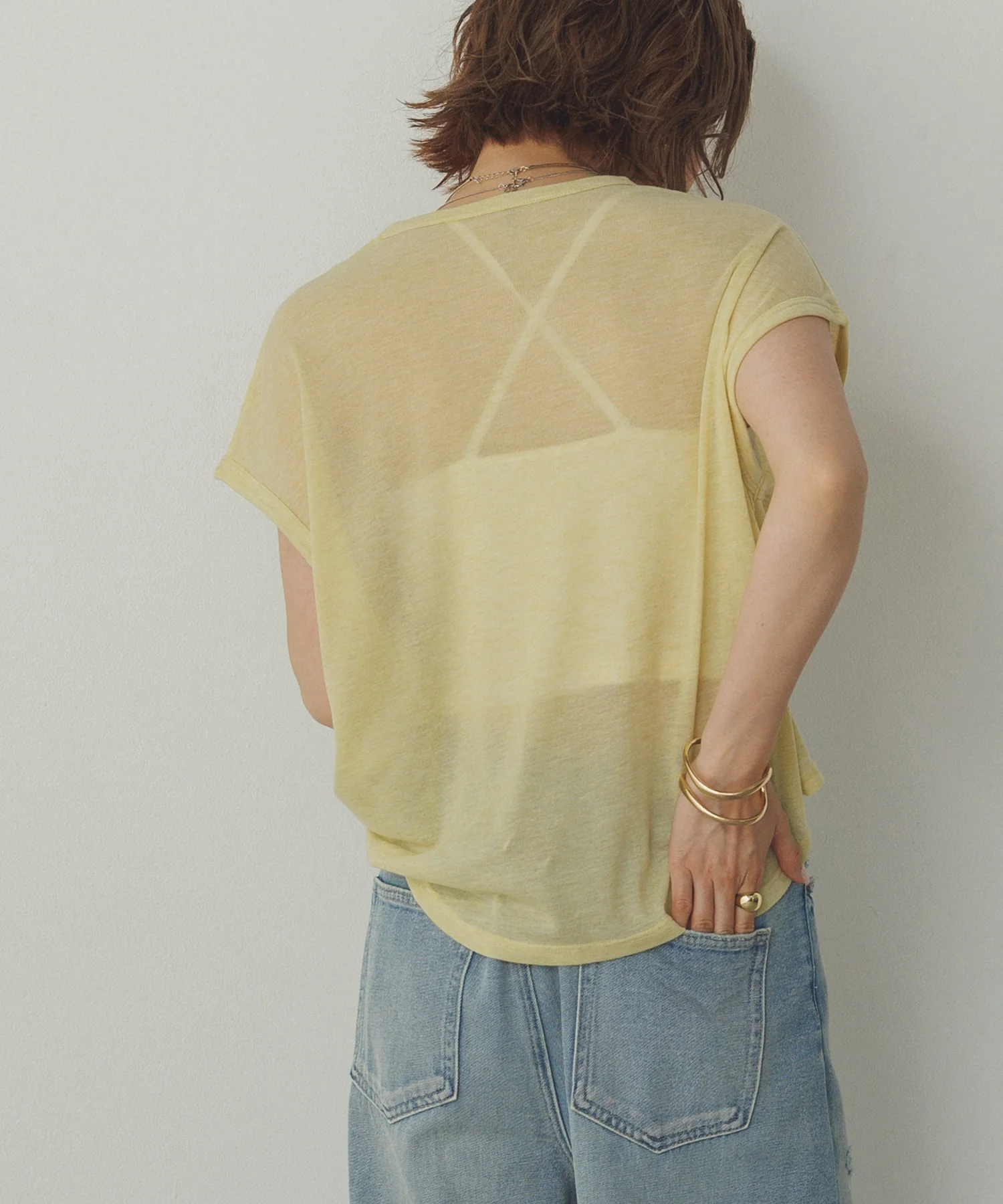 オーバーフレンチ シアーTシャツ