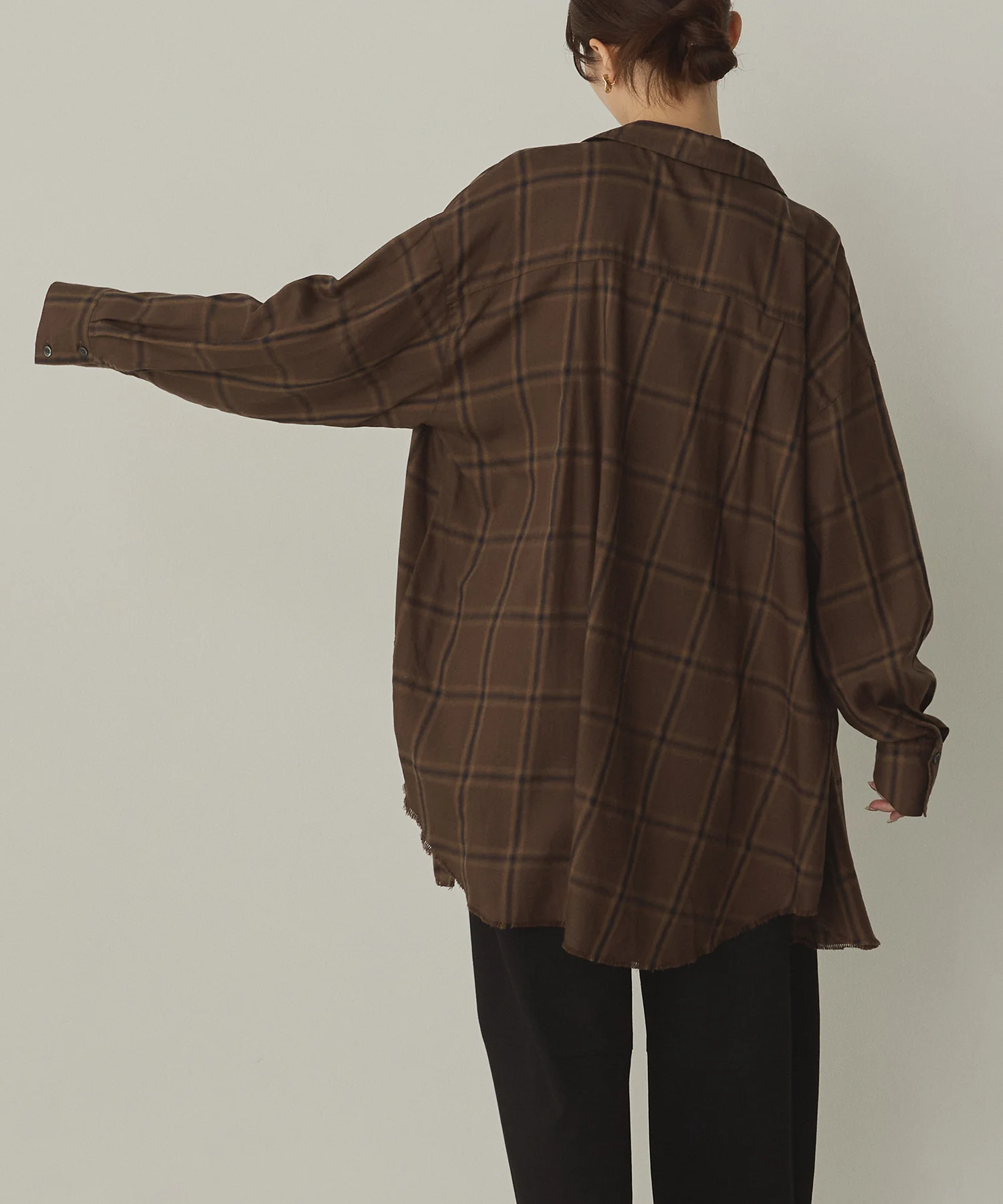 オンブレチェック オーバーシャツ
