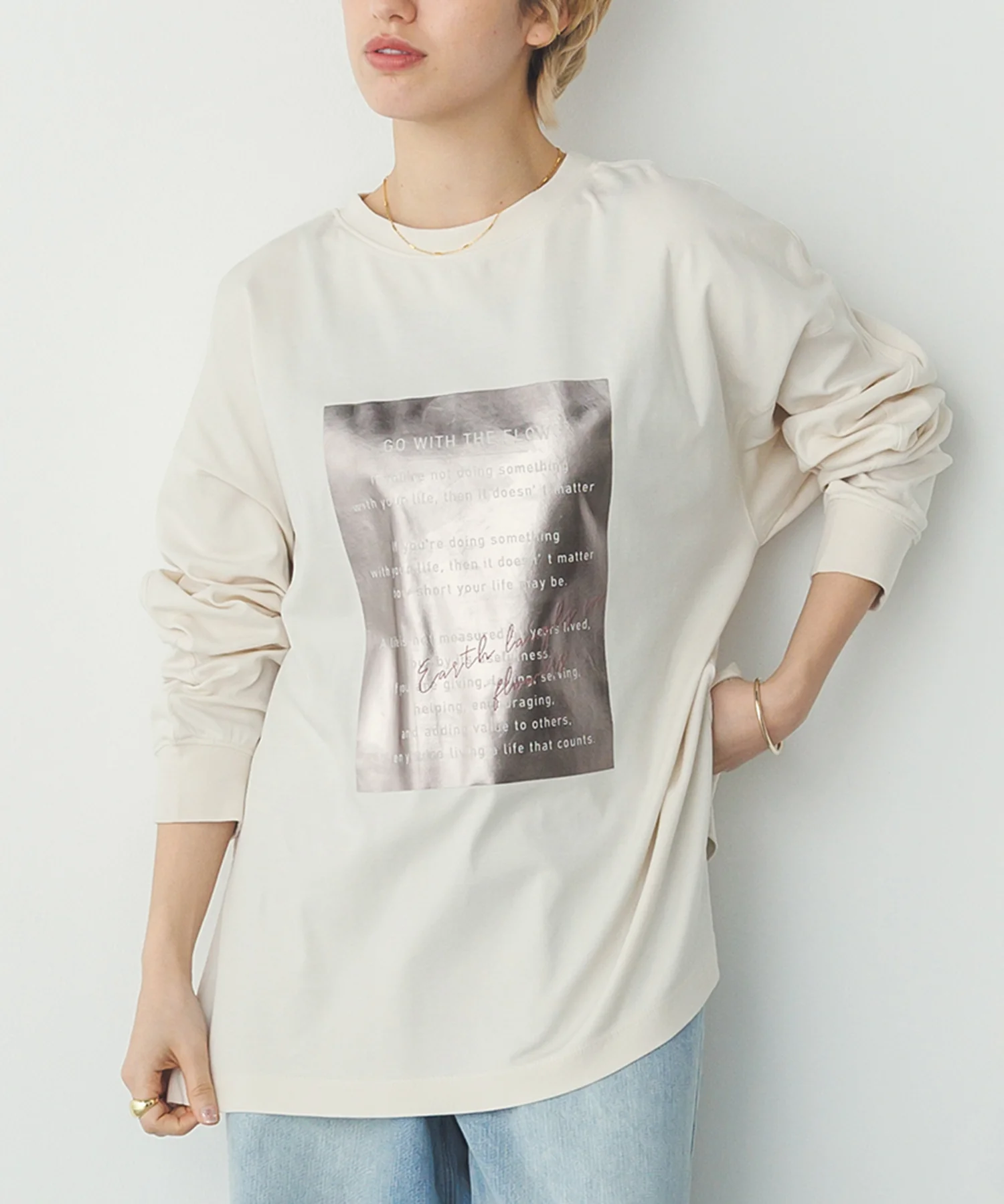 箔プリント ロンT