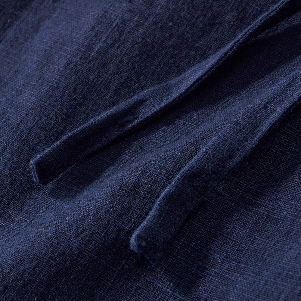 手染め藍染めコットンリネンワイドパンツ