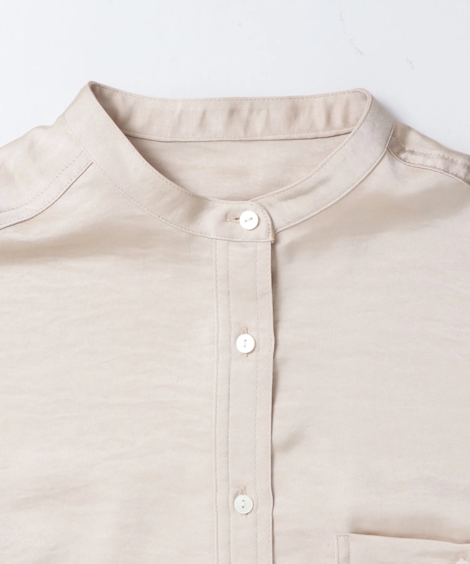 マットサテン オーバーシャツ