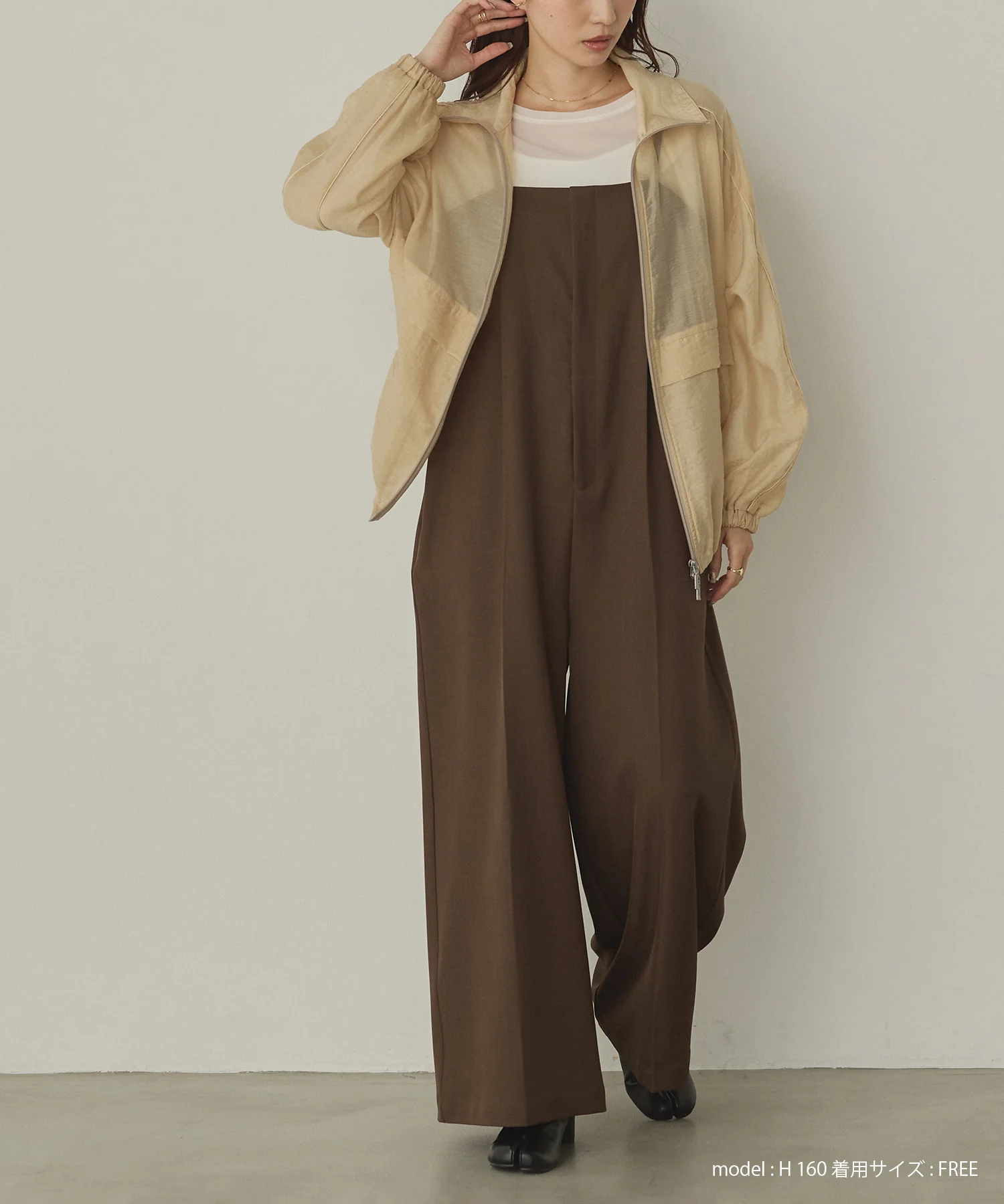 セルロース ナイロンシアー Wジップブルゾン