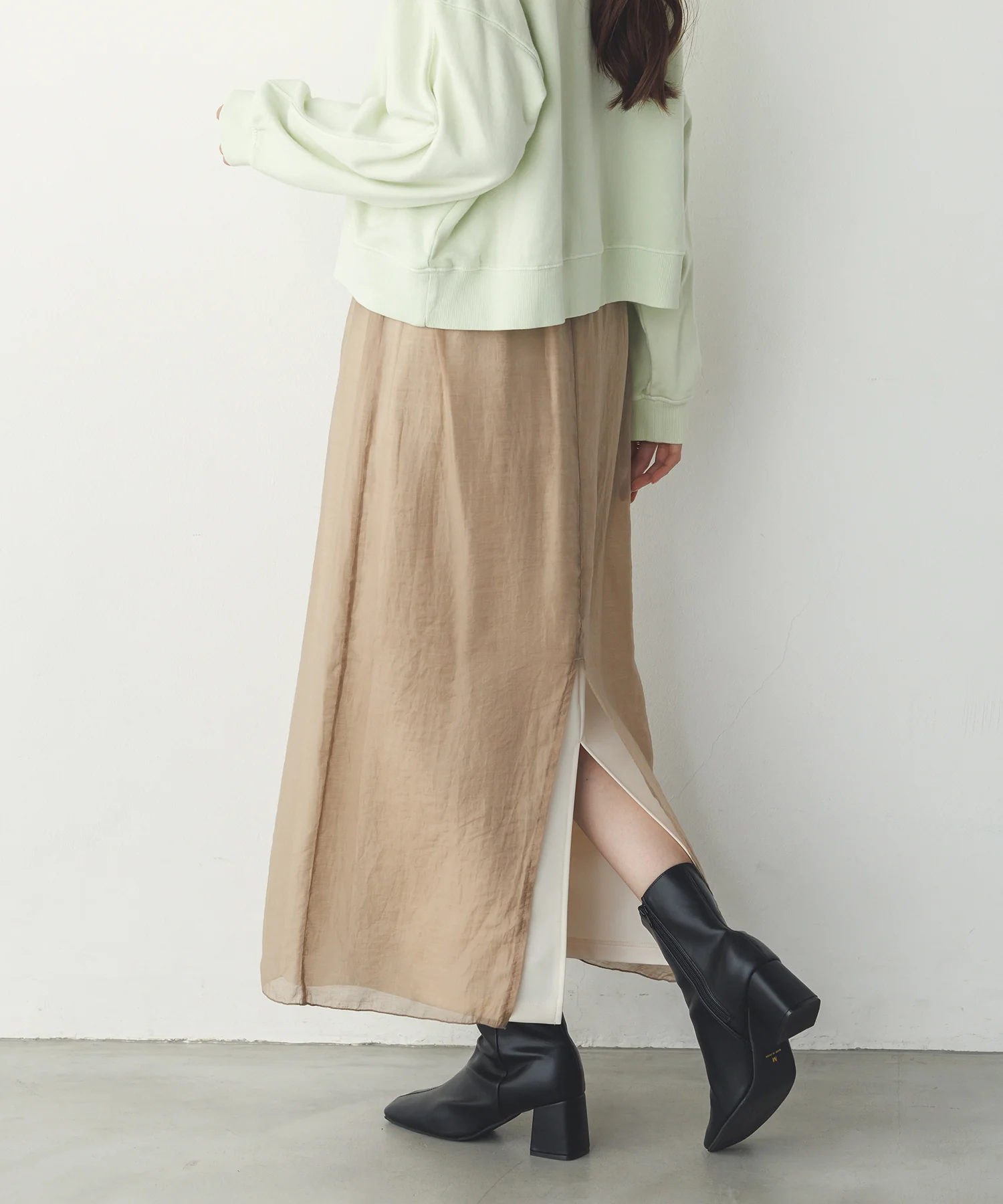 シアーポンチ レイヤードスカートセット