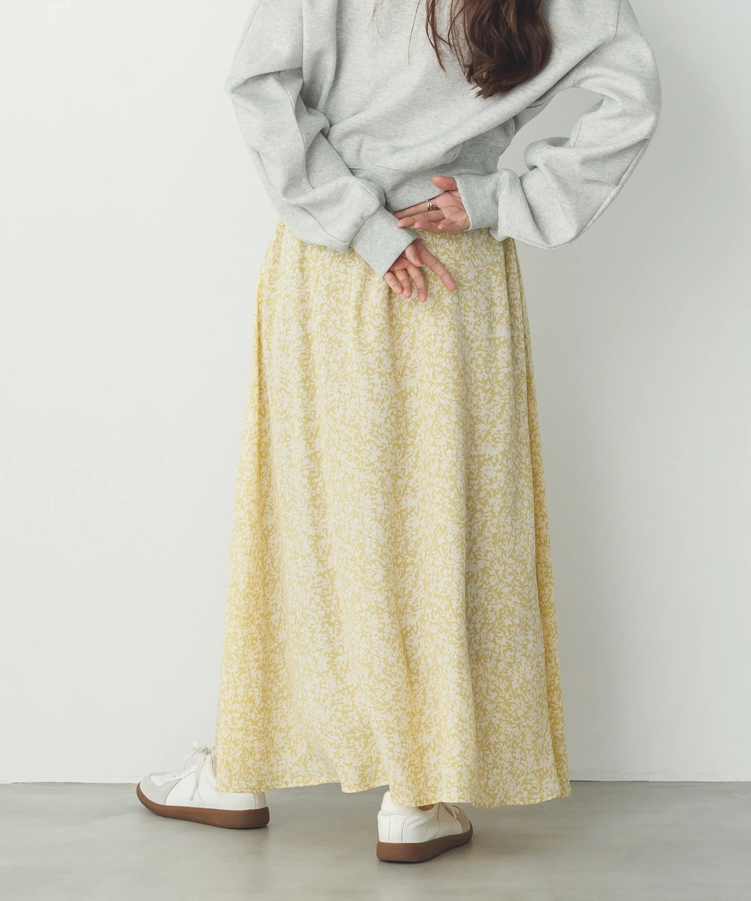 ジョーゼット柄 プリントフレアスカート