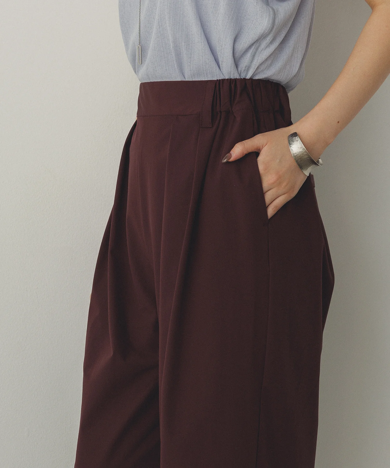 【接触冷感】ワイドストレートパンツ