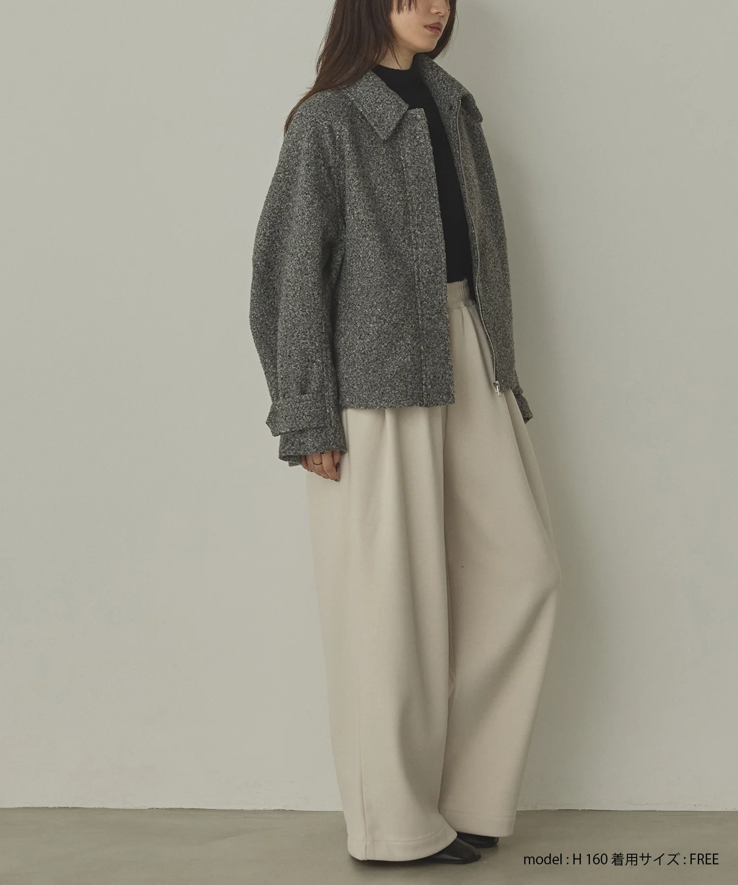 くるくるブークレ ショートブルゾン