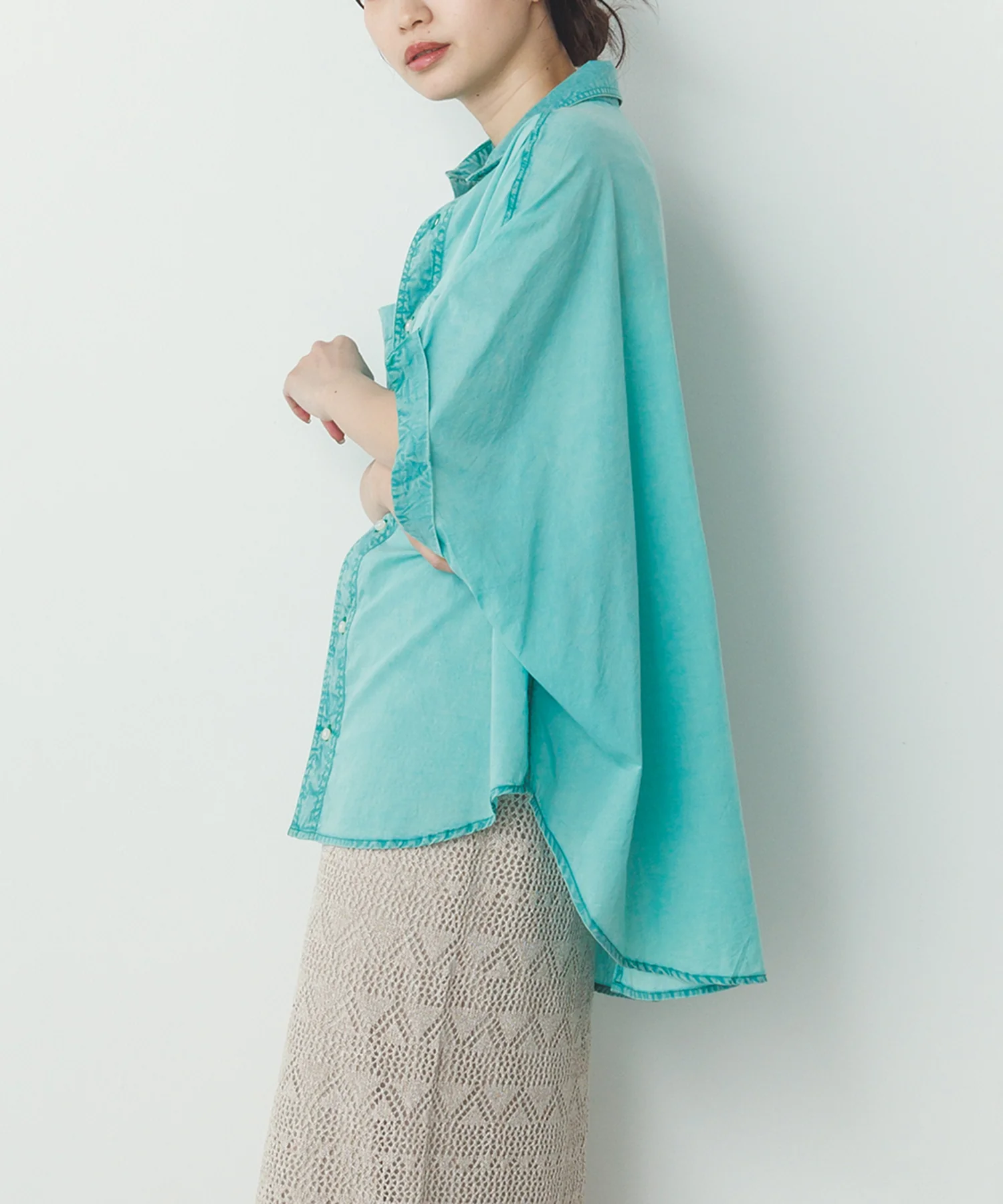 コットンボイル 半袖シャツ