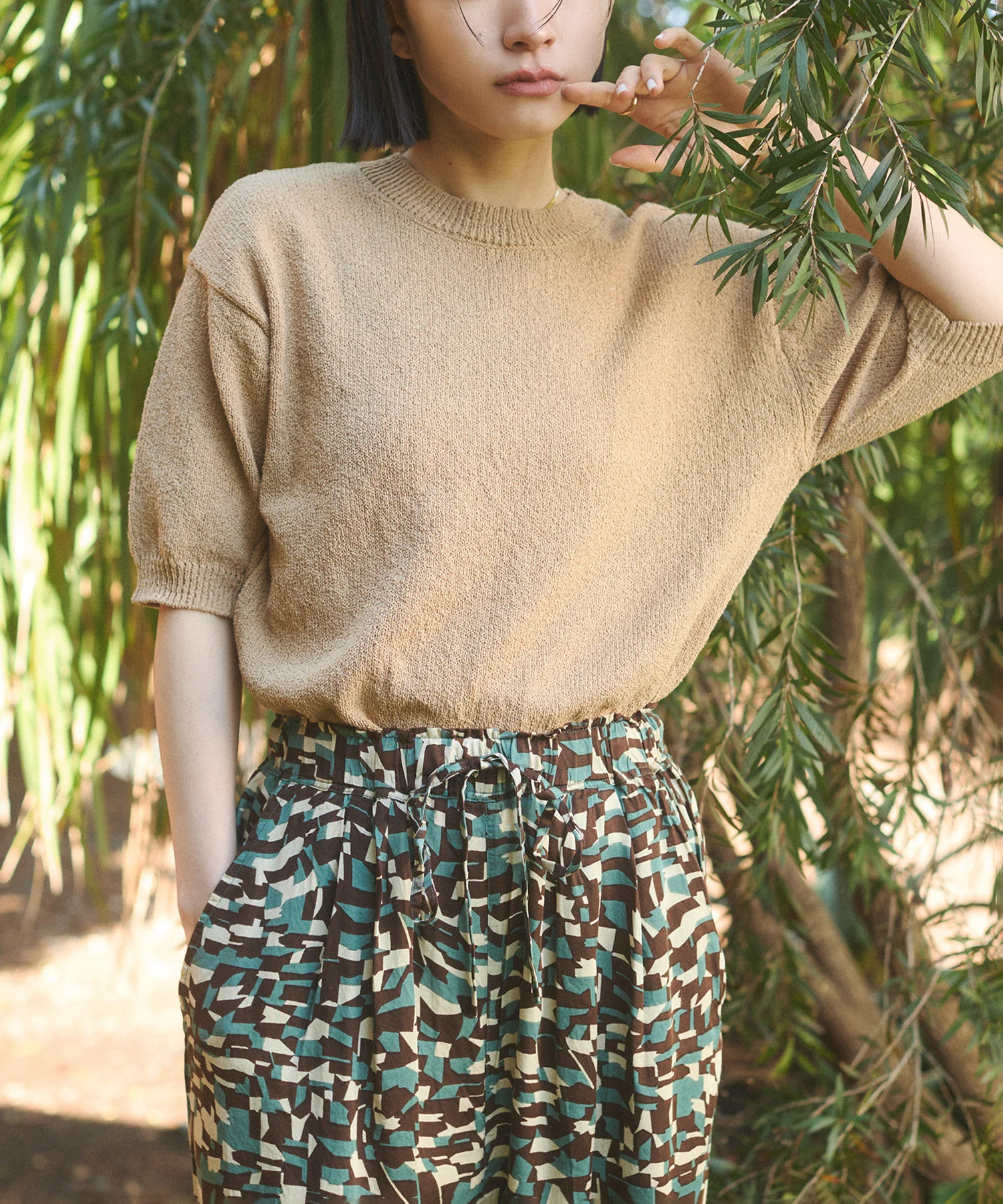 【別注】ハーフスリーブ サマーニット