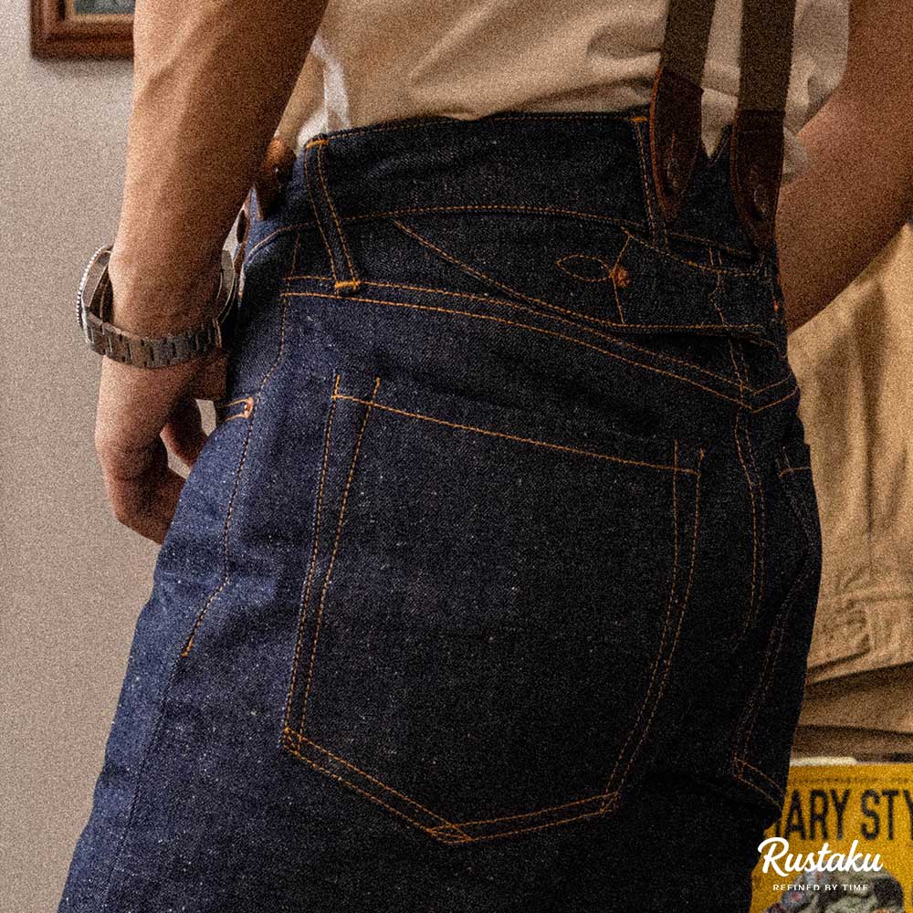 アメリカンクラシック　杢調リジッドセルビッジデニムパンツ