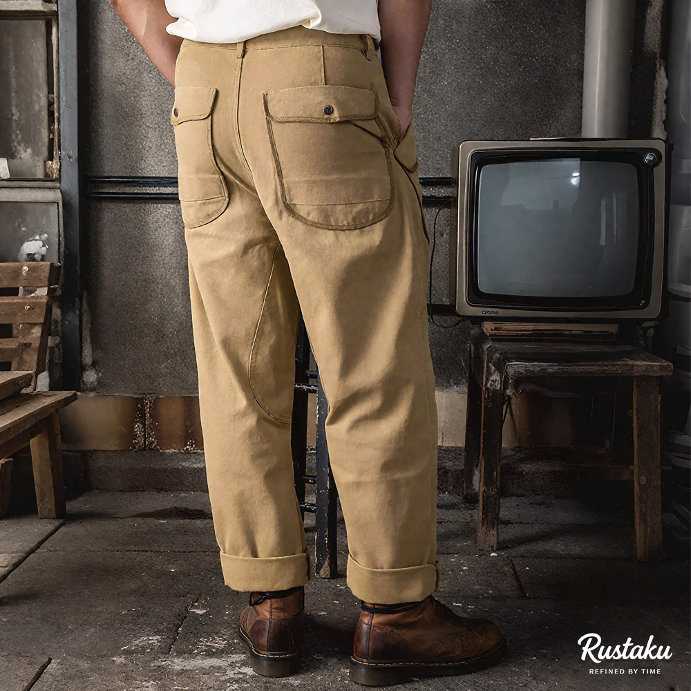 耐摩耗　ヘビーコットン 改良されたファイヤーマンパンツ