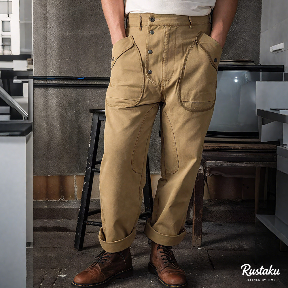 耐摩耗　ヘビーコットン 改良されたファイヤーマンパンツ