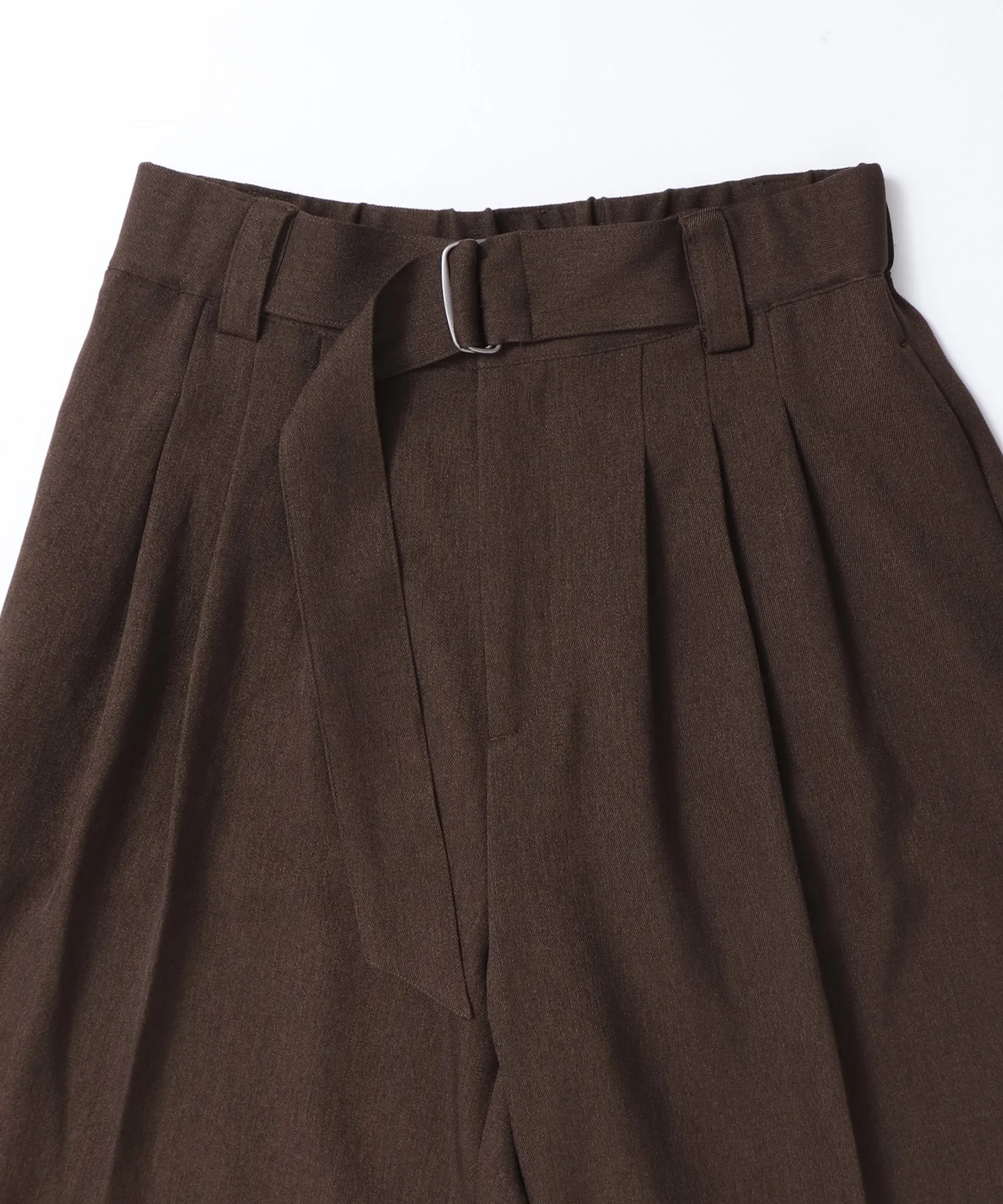 ツイルストライプ タックワイドパンツ