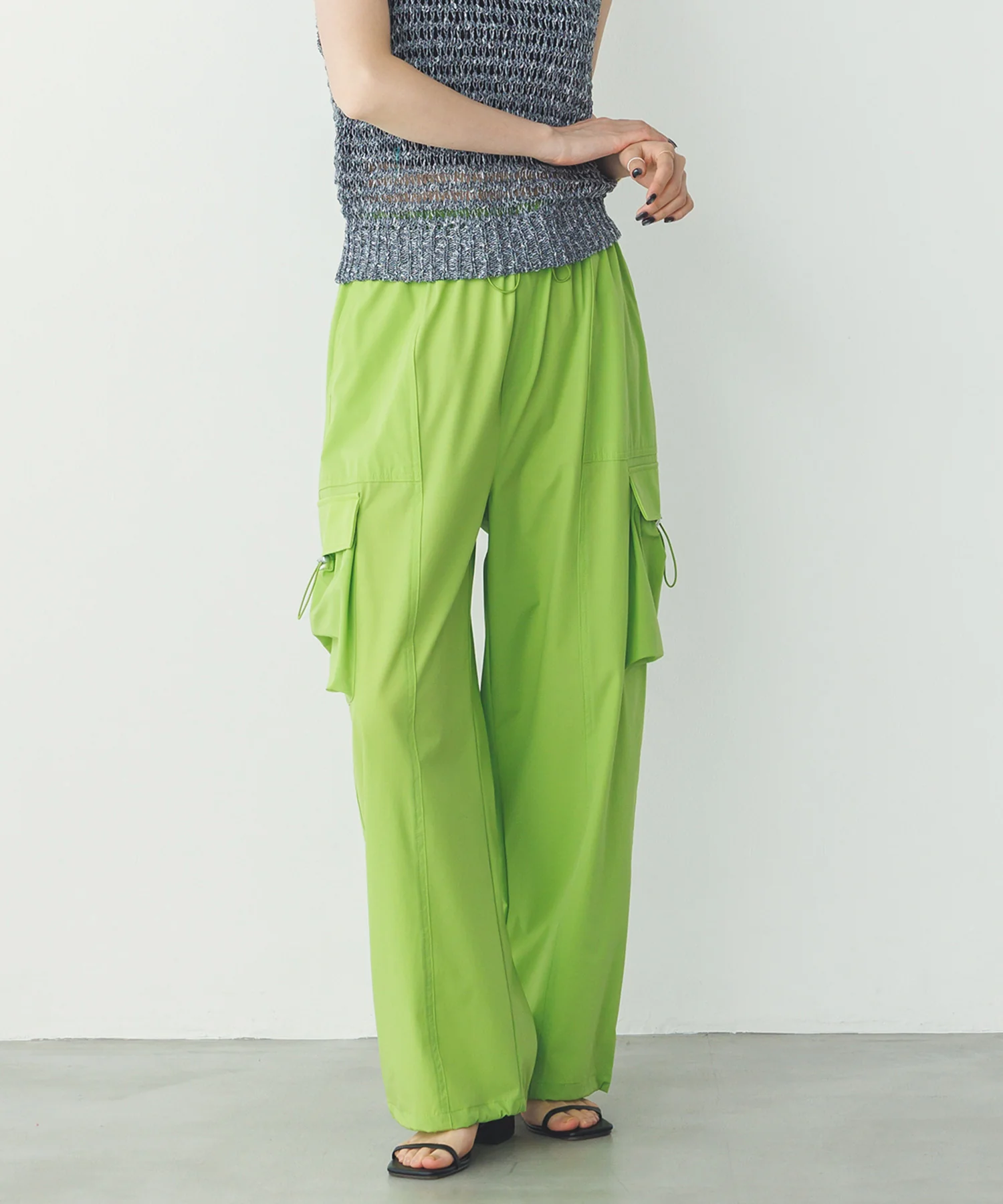 【接触冷感】パラシュートパンツ