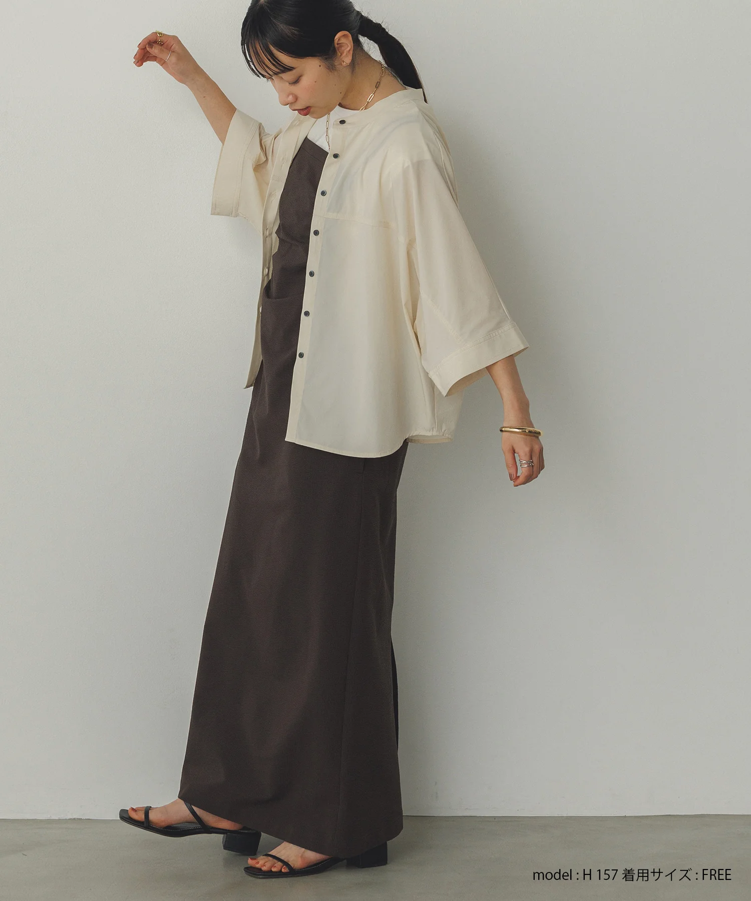 【接触冷感】ドルマンシャツ